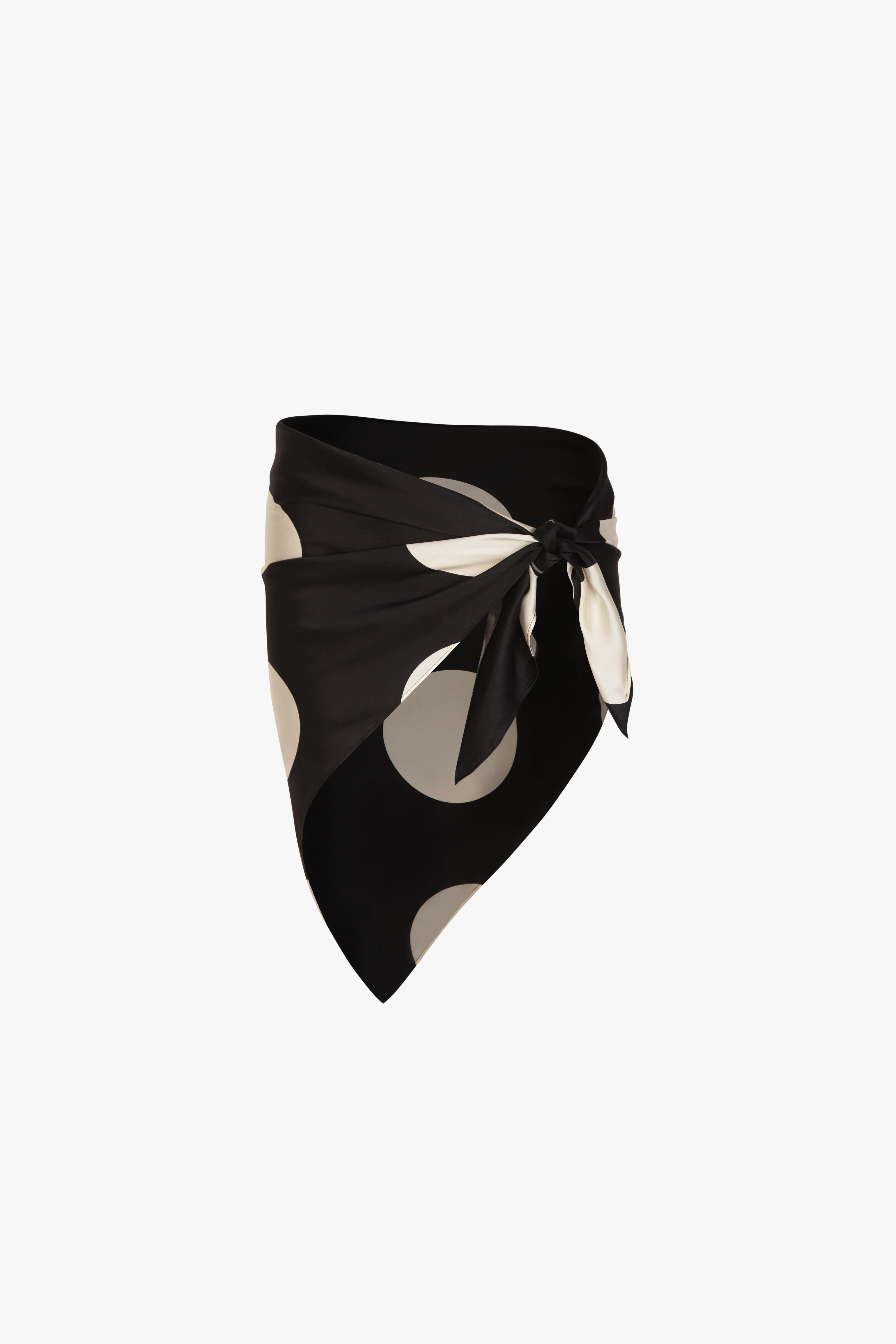 Silk Scarf (Black Polka Dot)