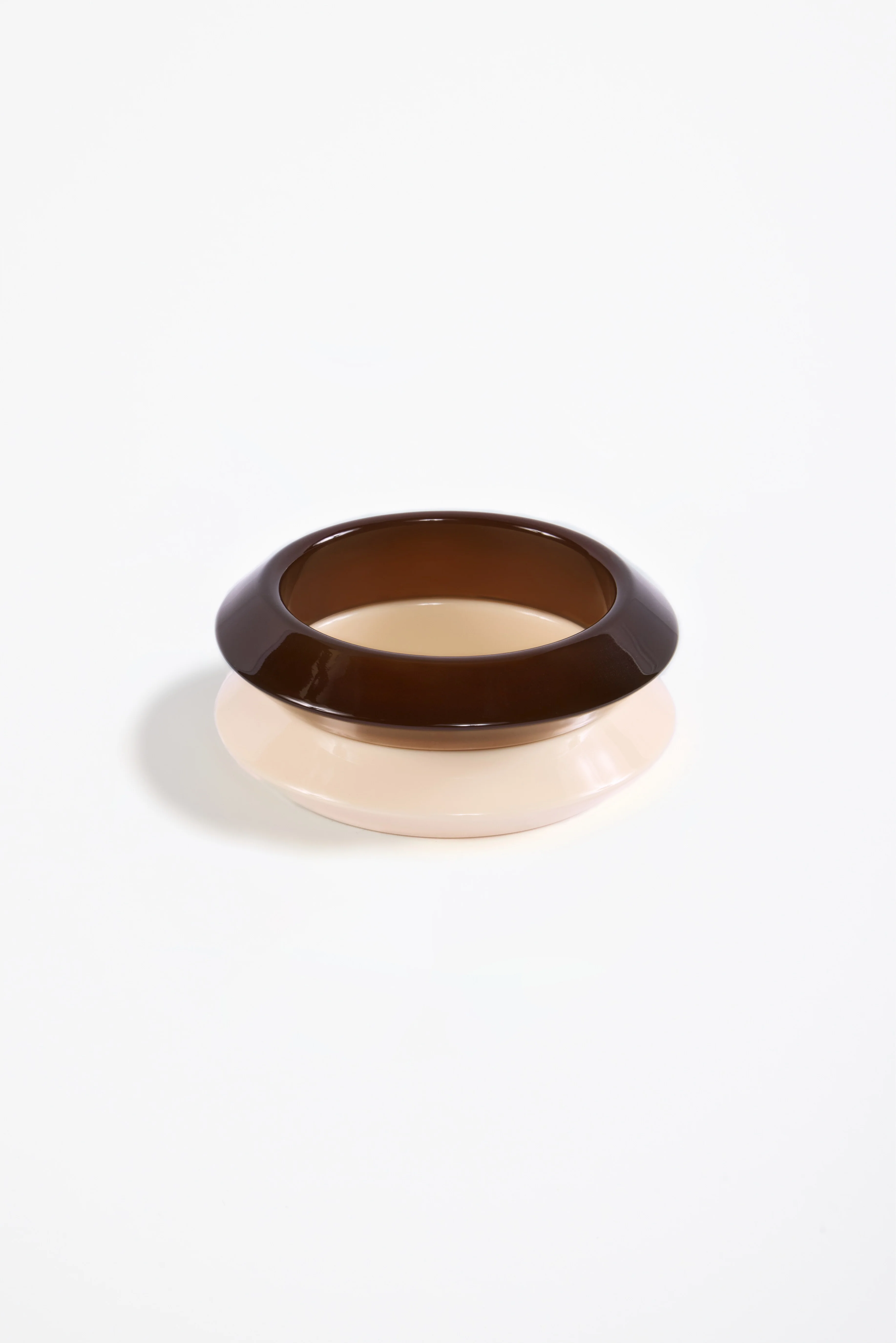 Knife Bangle Set (Bone/Brown Resin)