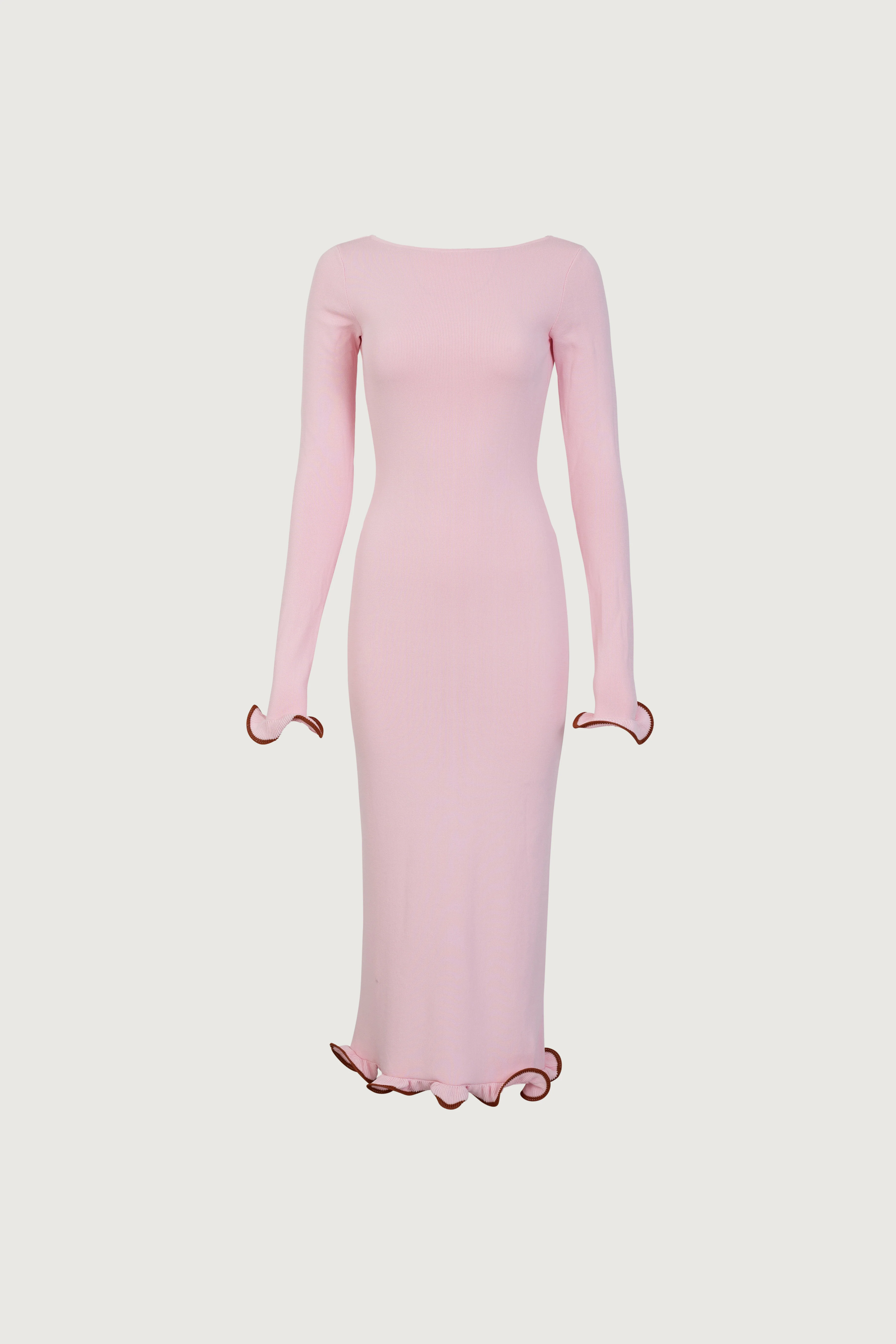 1174-ruffle-hem-midi-dress-baby-pink-1.webp Ruffle Hem Midi Dress (Baby Pink)