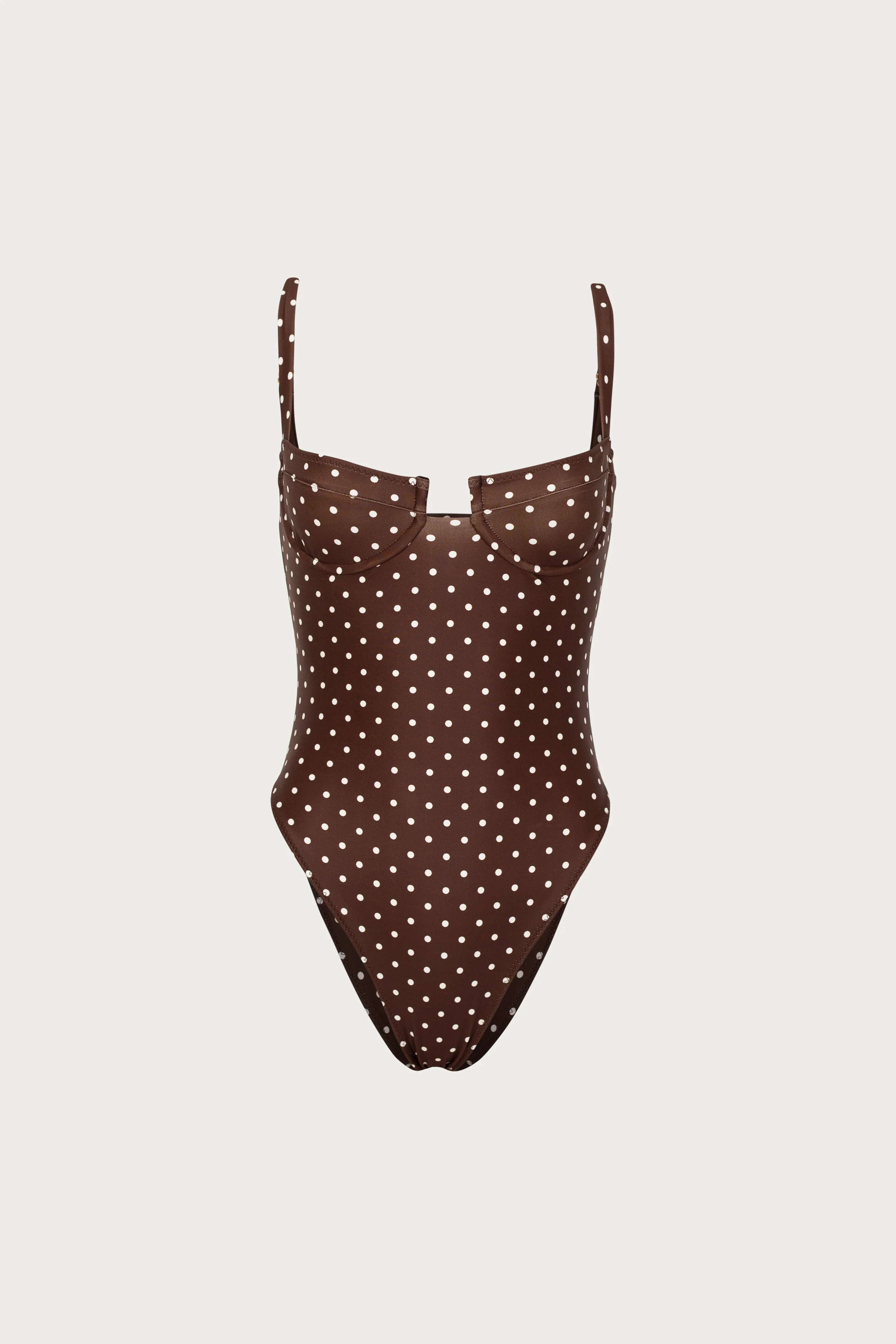 1285-bustier-one-piece-brown-cream-polka-dot-1.webp Bustier One Piece (Brown Cream Polka Dot)