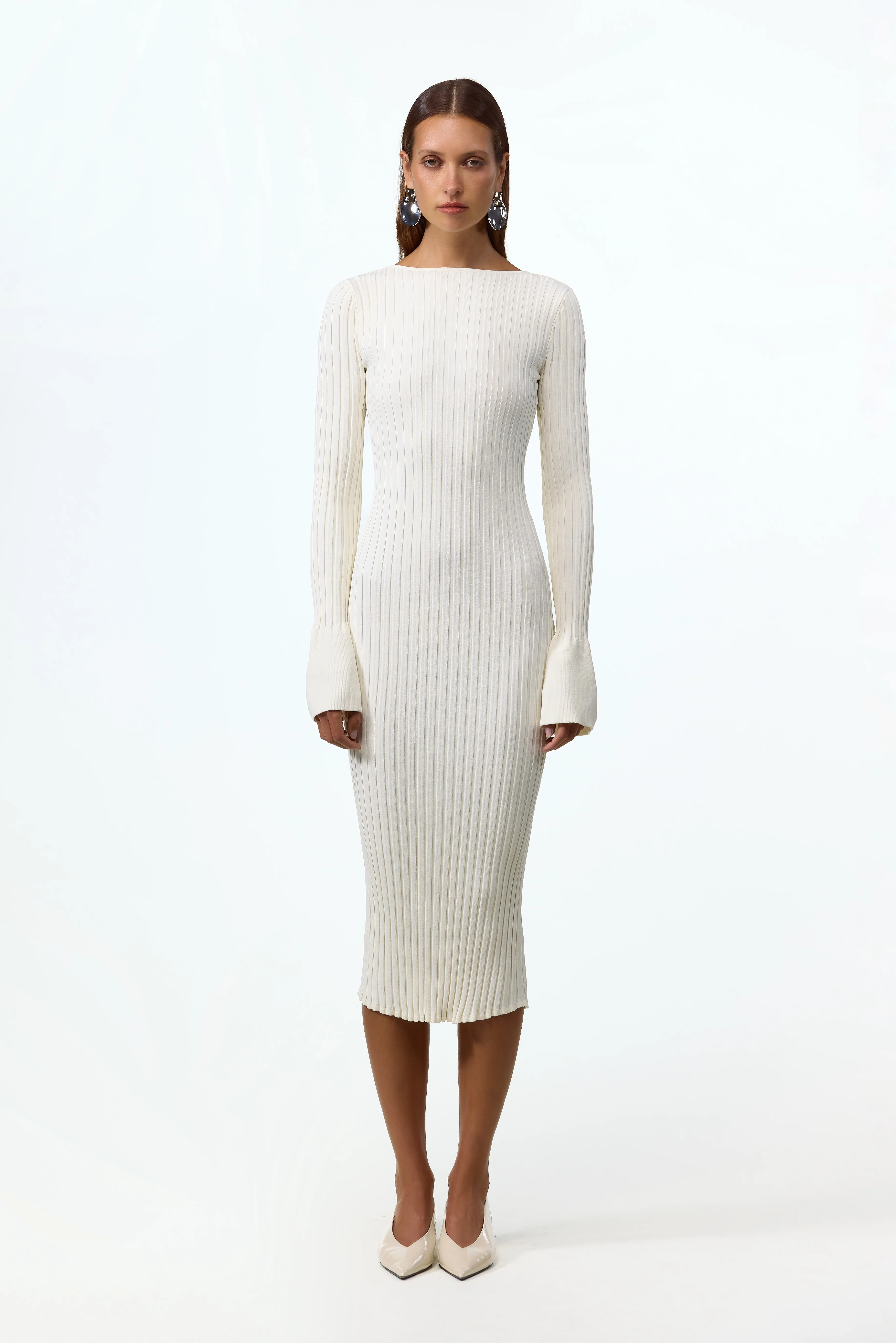 1362-cuffed-ribbed-knit-dress-cream-4.webp Cuffed Ribbed Knit Dress (Cream)