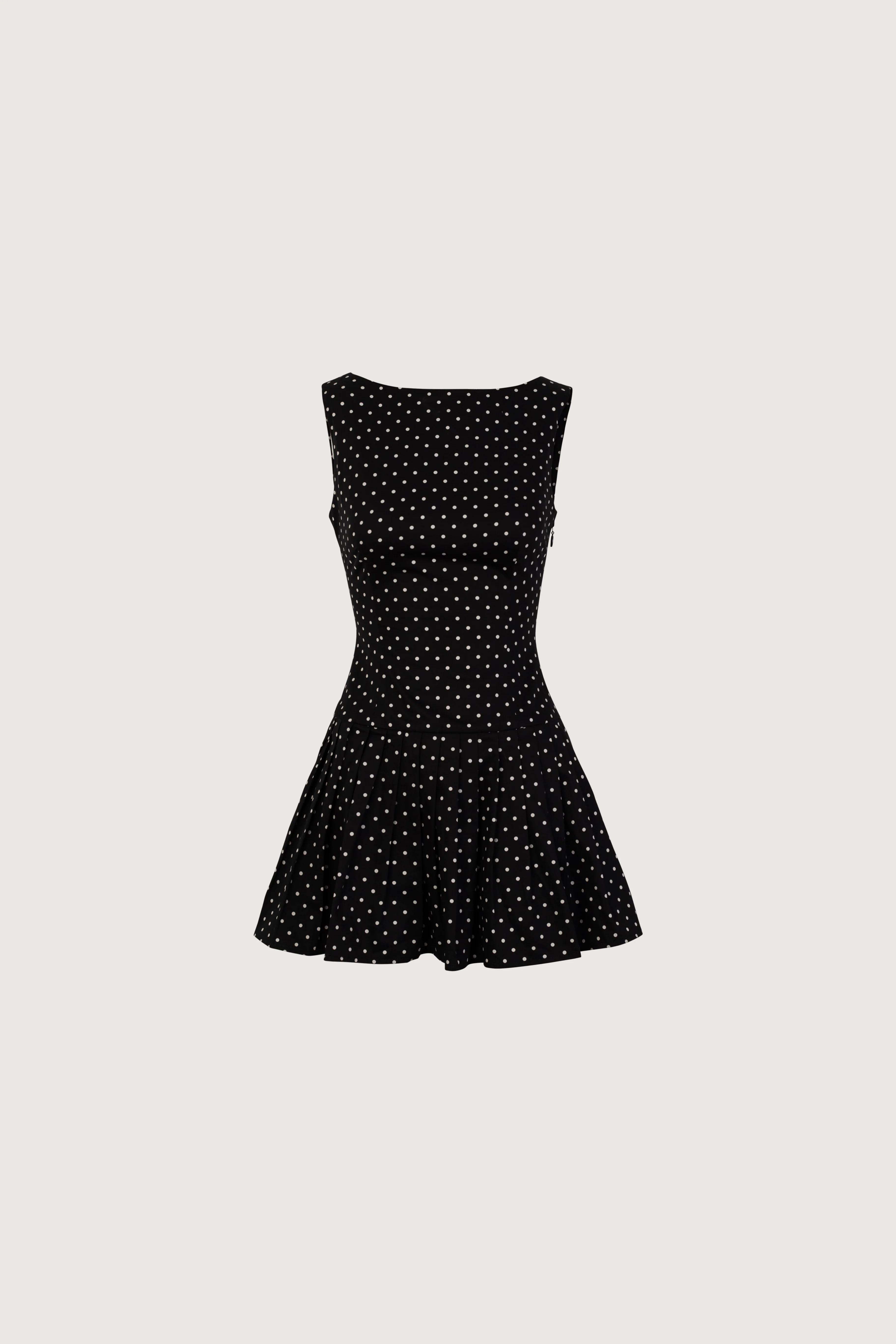 1601-poplin-mini-dress-black-polka-dot-1.webp Poplin Mini Dress (Black Polka Dot)