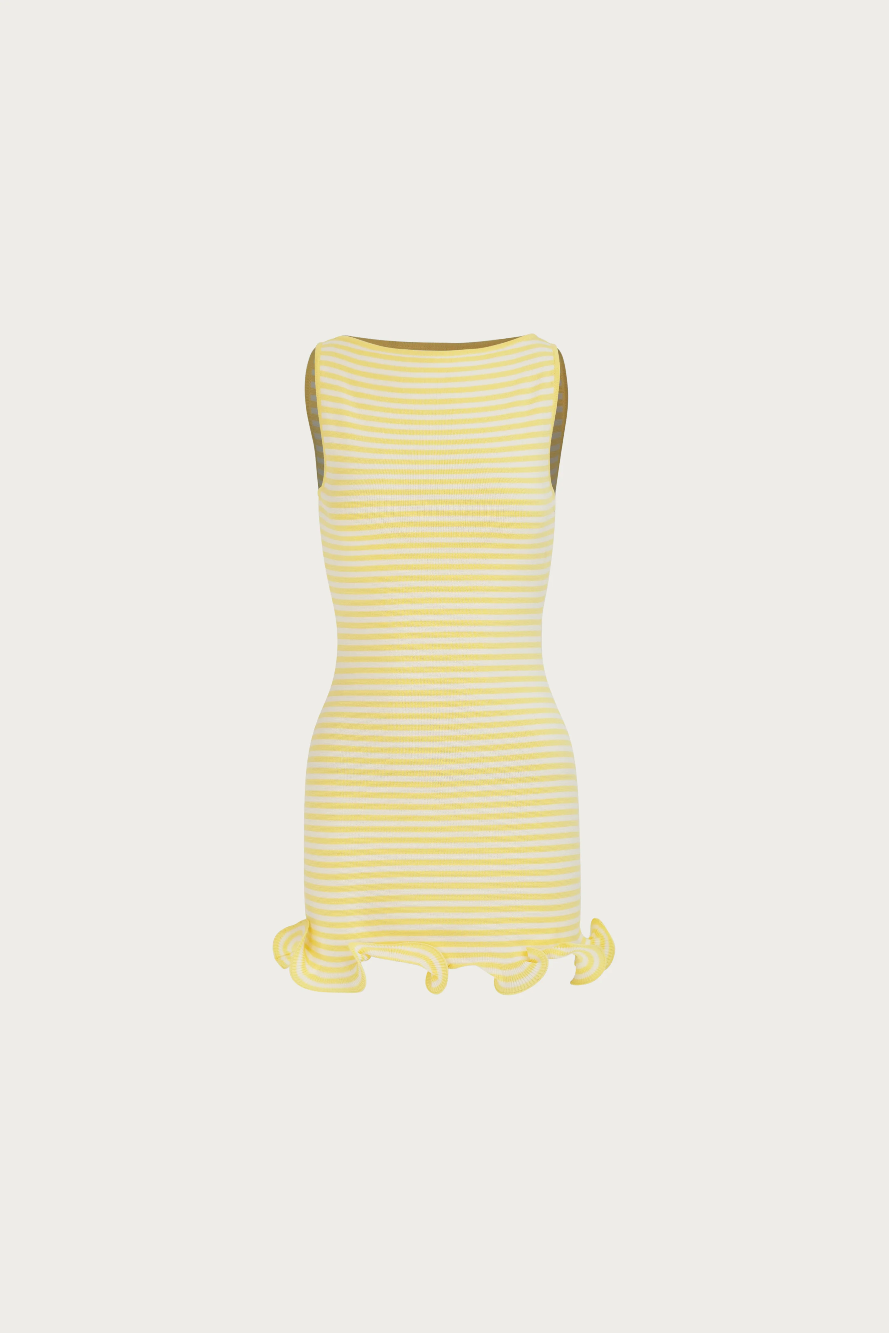 1636-ruffle-hem-tank-mini-dress-butter-yellow-stripe-1.webp Ruffle Hem Tank Mini Dress (Butter Yellow Stripe)