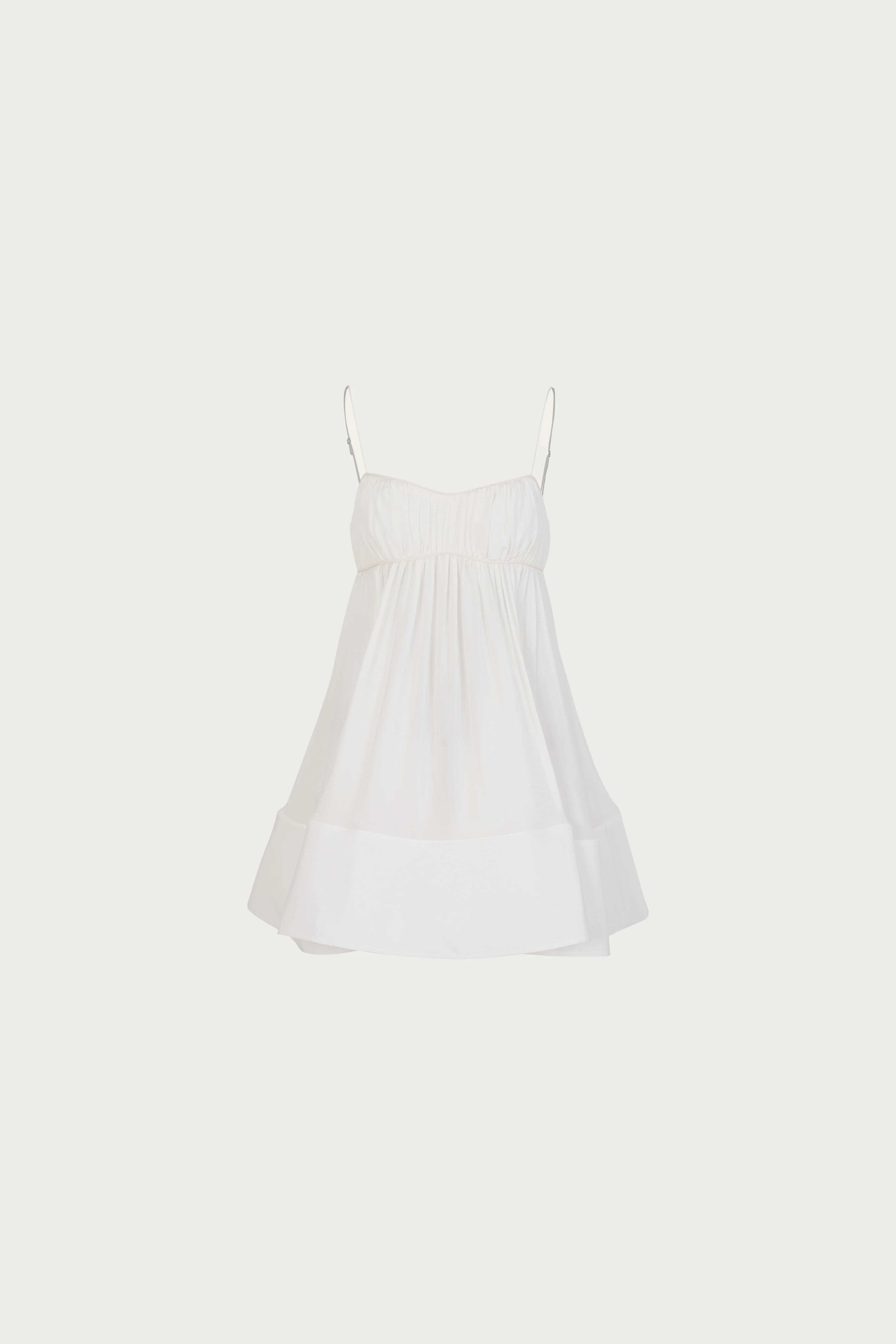 1686-ruched-flounce-mini-dress-white-1.webp Ruched Flounce Mini Dress (White)
