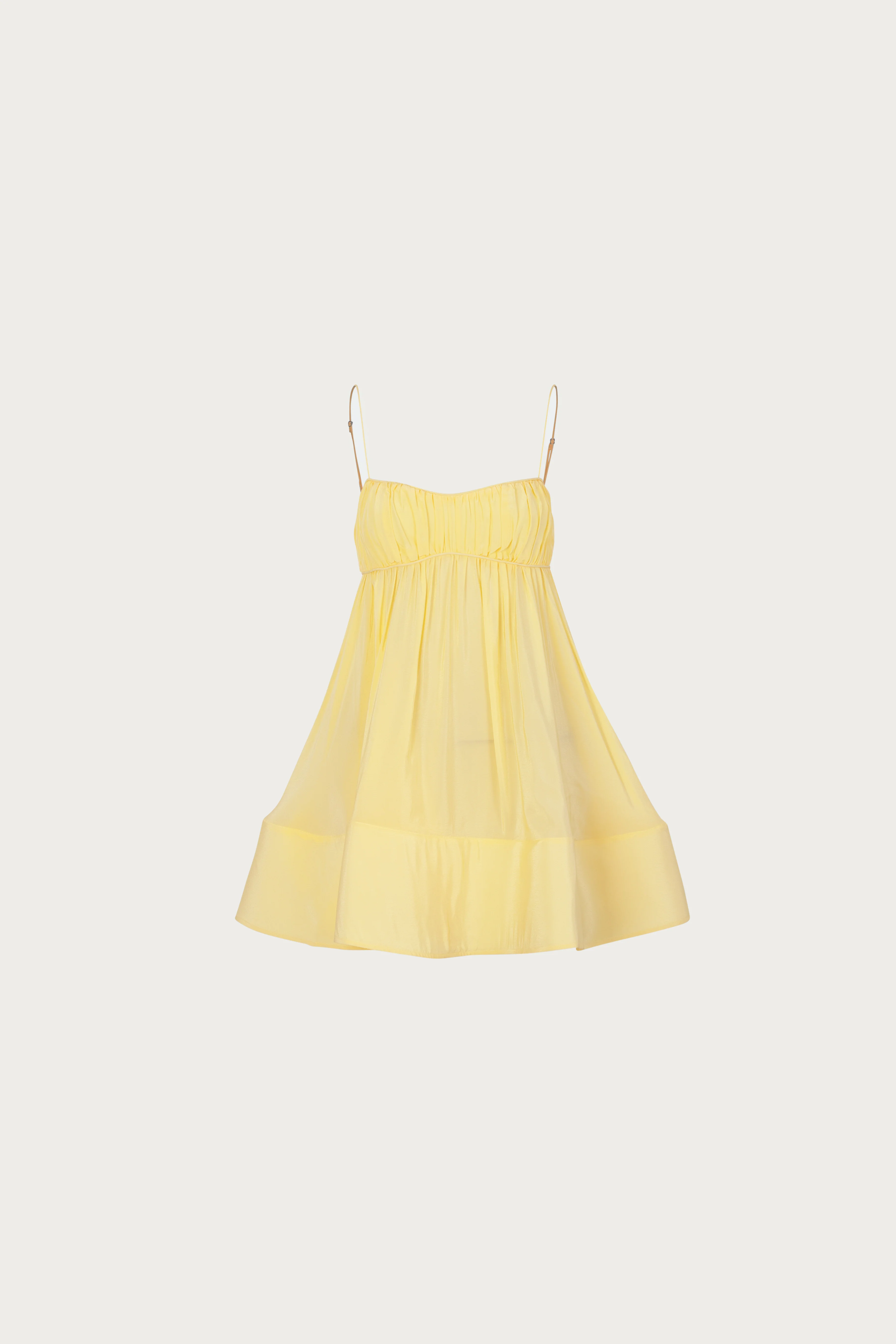 1691-ruched-flounce-mini-dress-butter-yellow-1.webp Ruched Flounce Mini Dress (Butter Yellow)