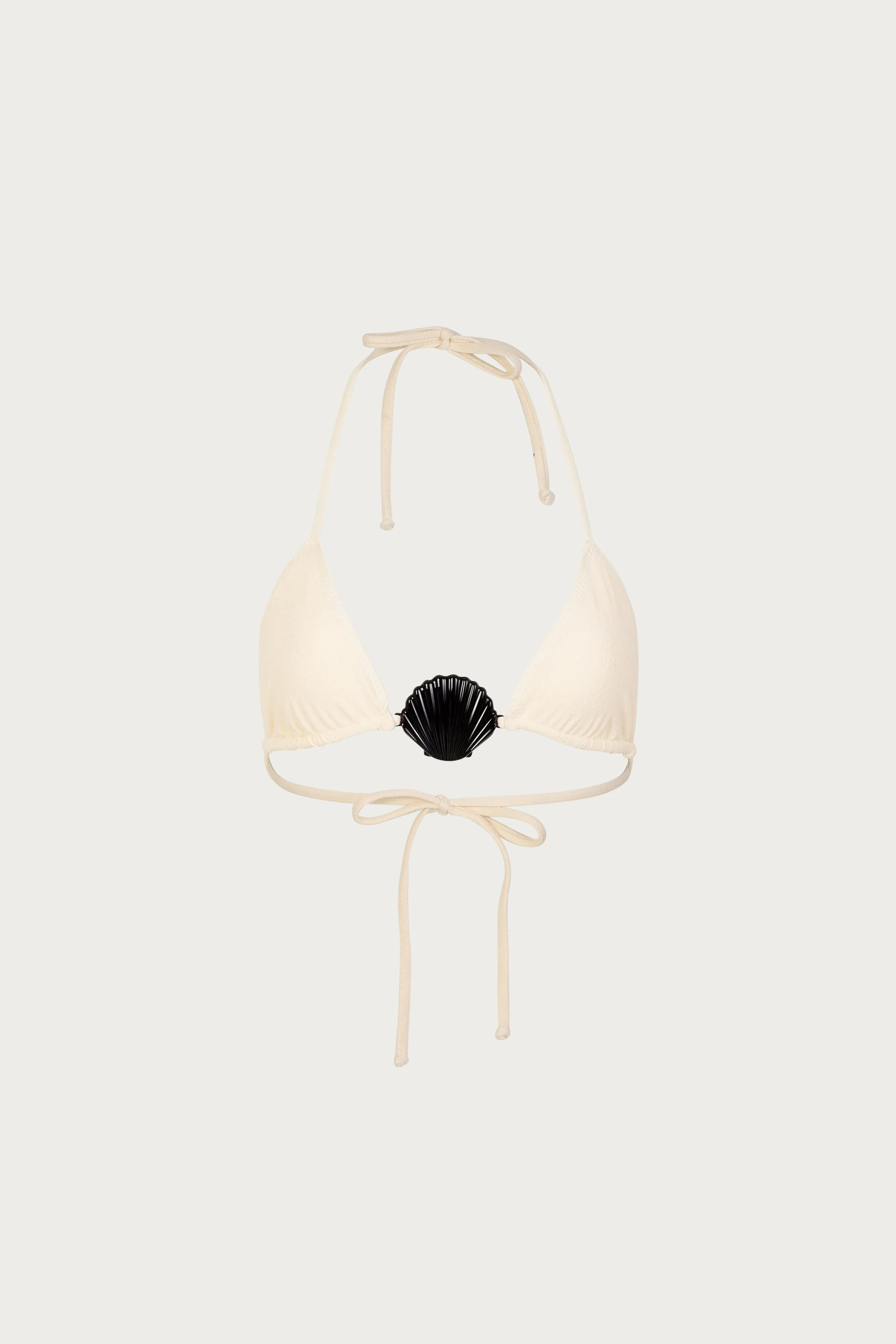 Shell Triangle Top (Faux Suede Cream)