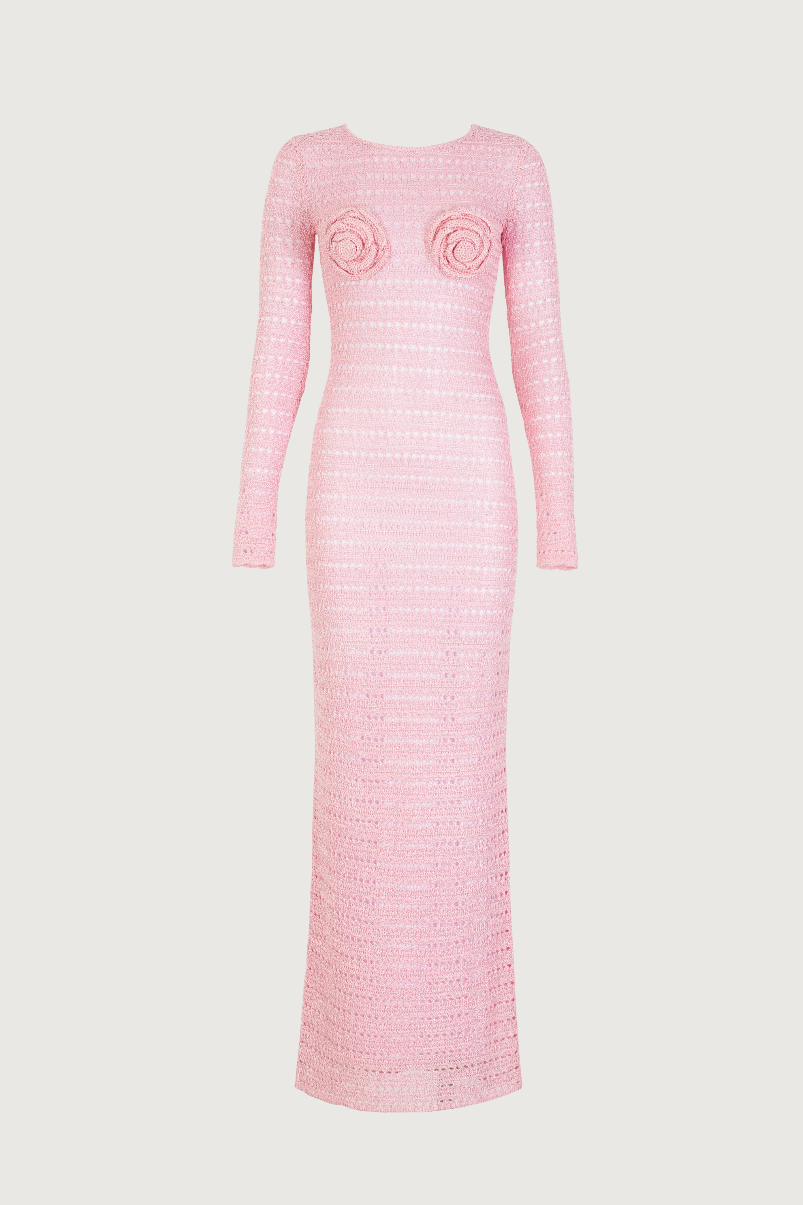 Rosette Crochet Dress (Pink)