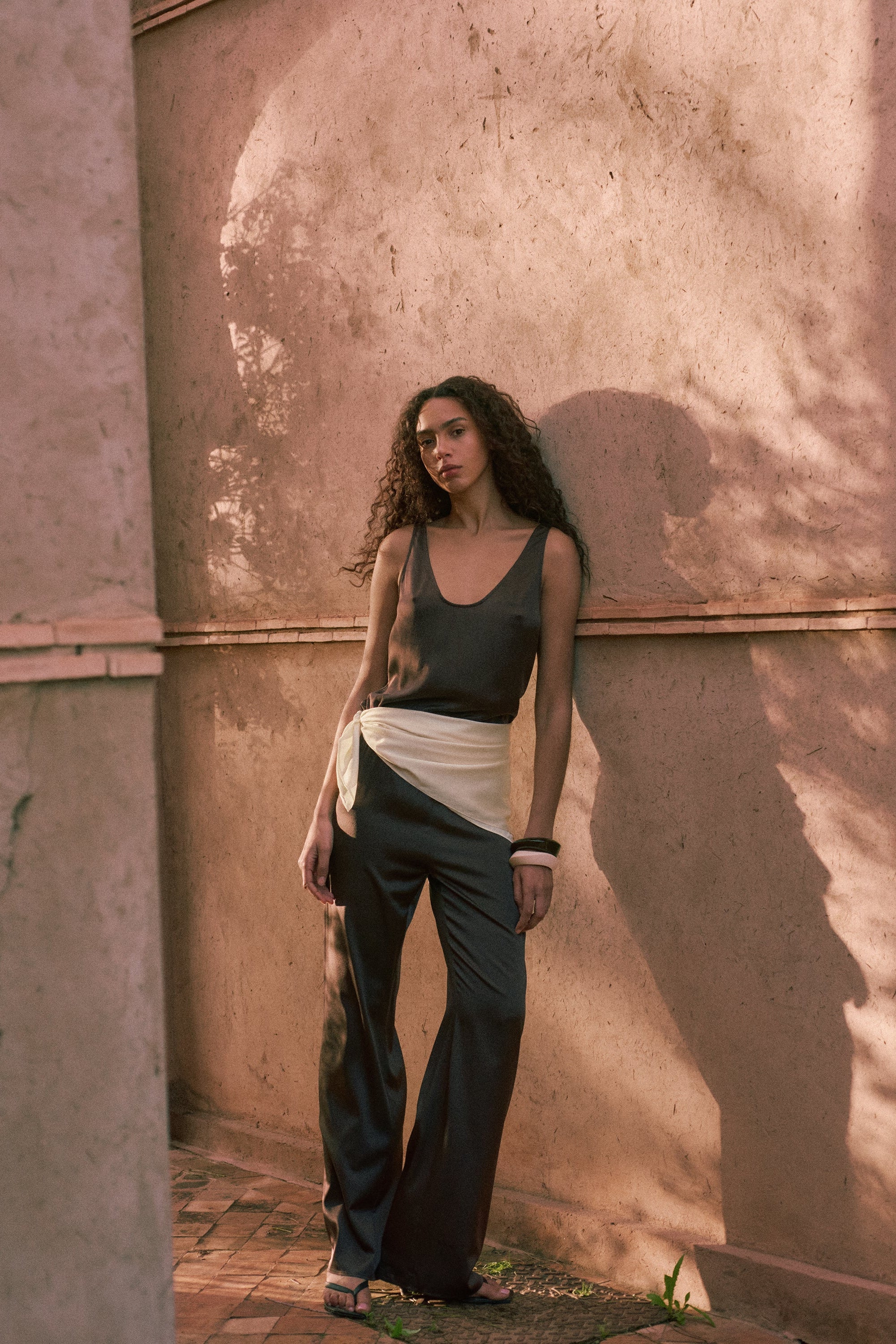 Silk Tank (Chocolate Brown)