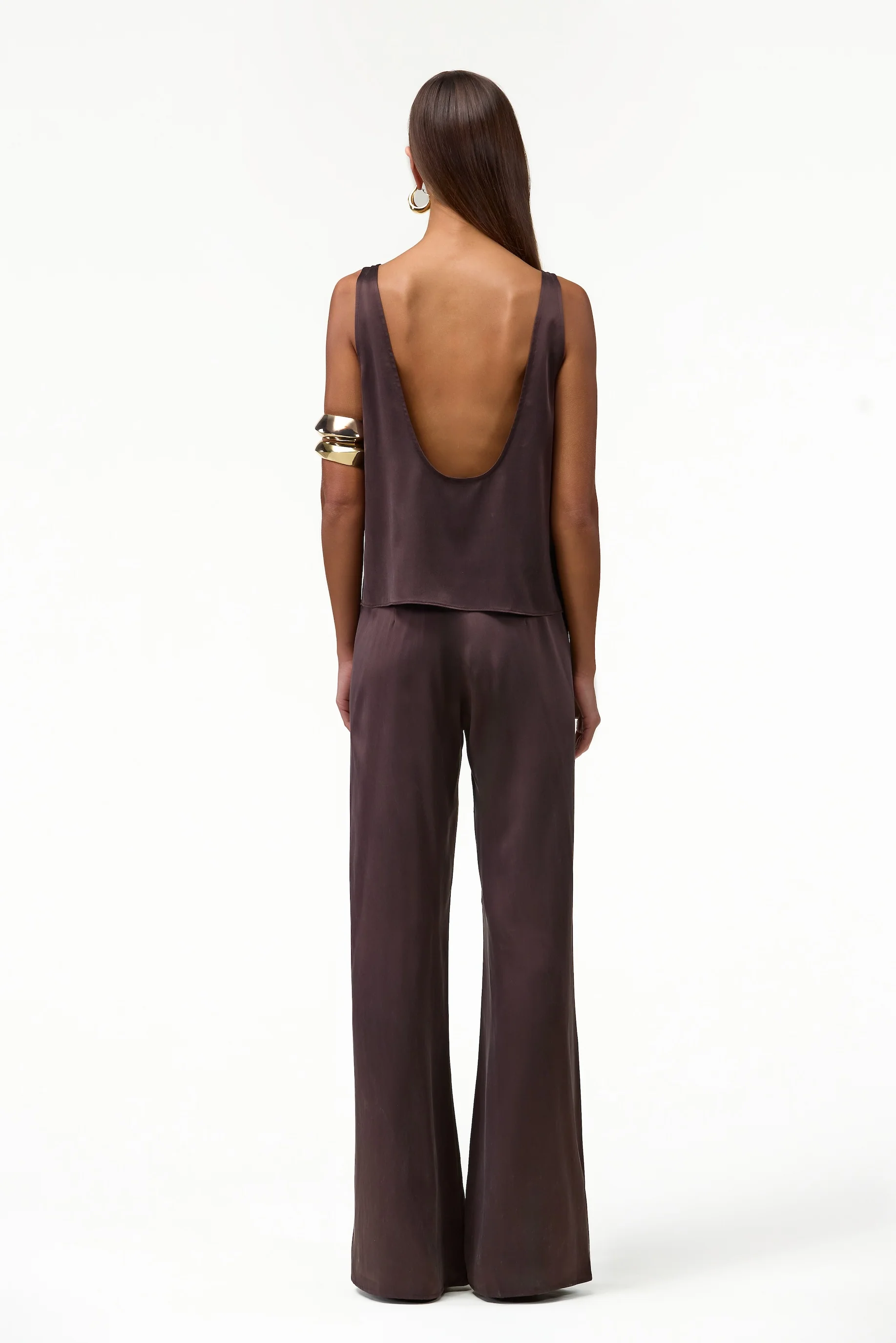 Silk Tank (Chocolate Brown)