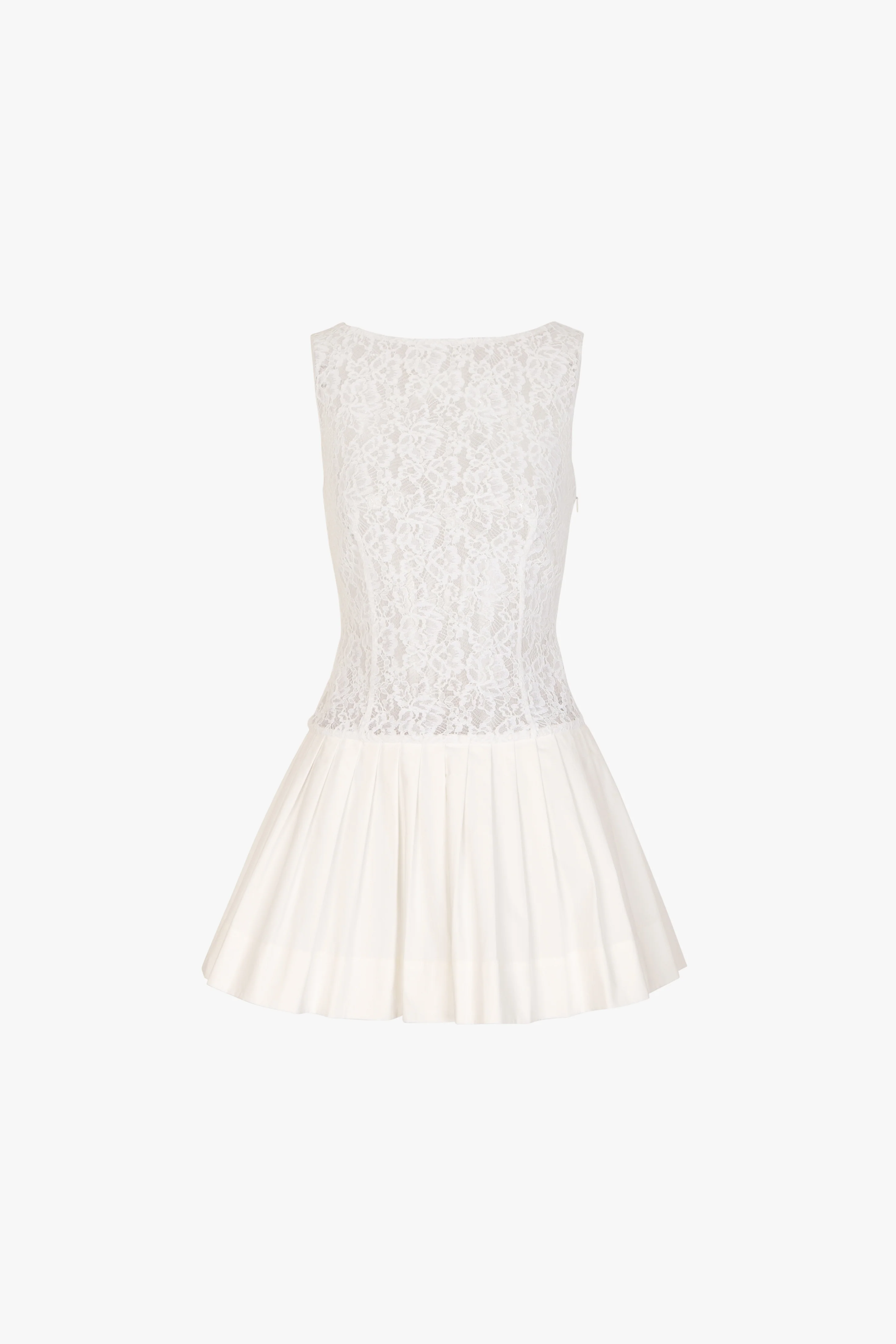 2167-lace-poplin-mini-dress-white-1.webp Lace Poplin Mini Dress (White)