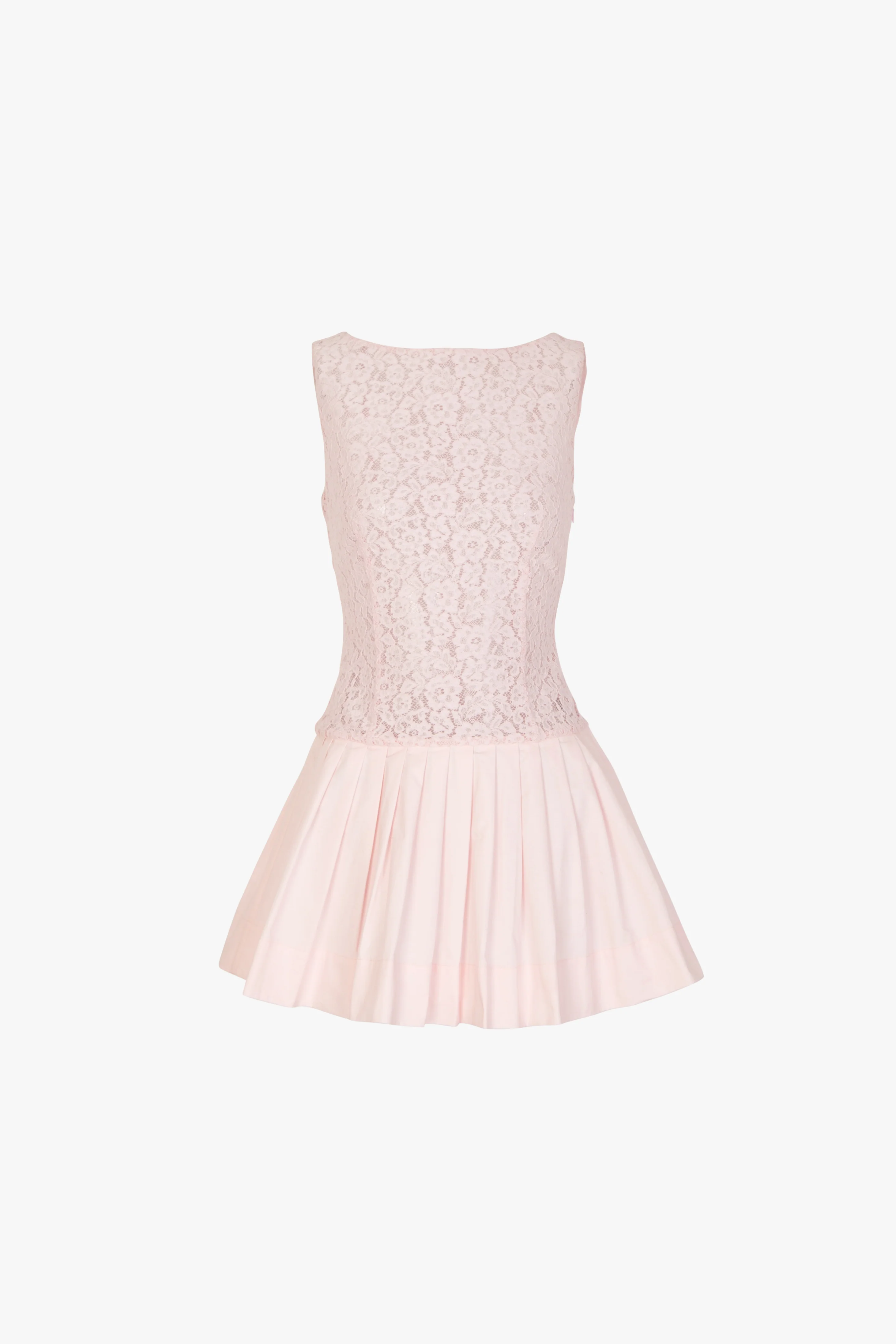 2172-lace-poplin-mini-dress-pale-pink-1.webp Lace Poplin Mini Dress (Pale Pink)