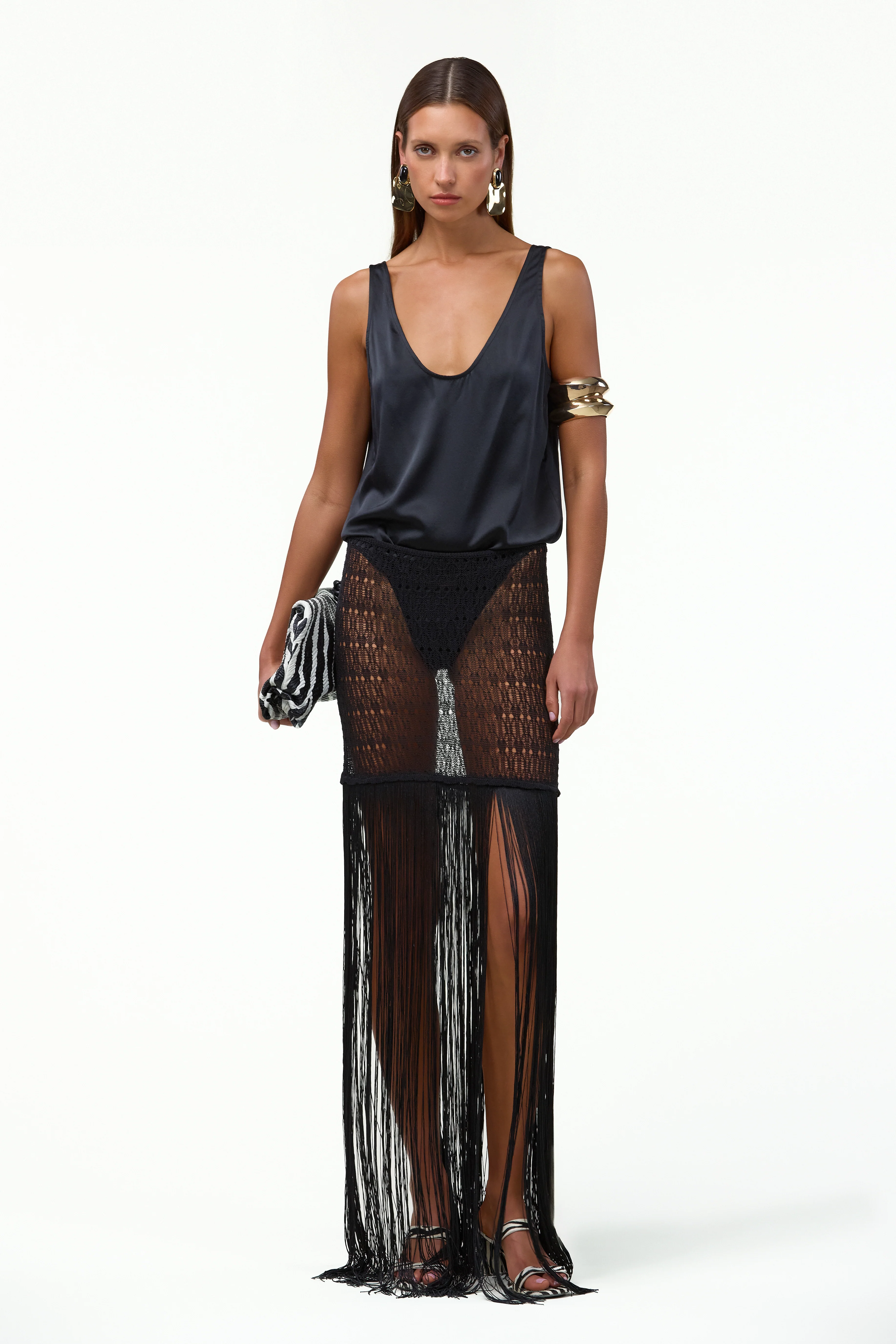 2209-fringe-knit-maxi-skirt-black-1.webp Fringe Knit Maxi Skirt (Black)