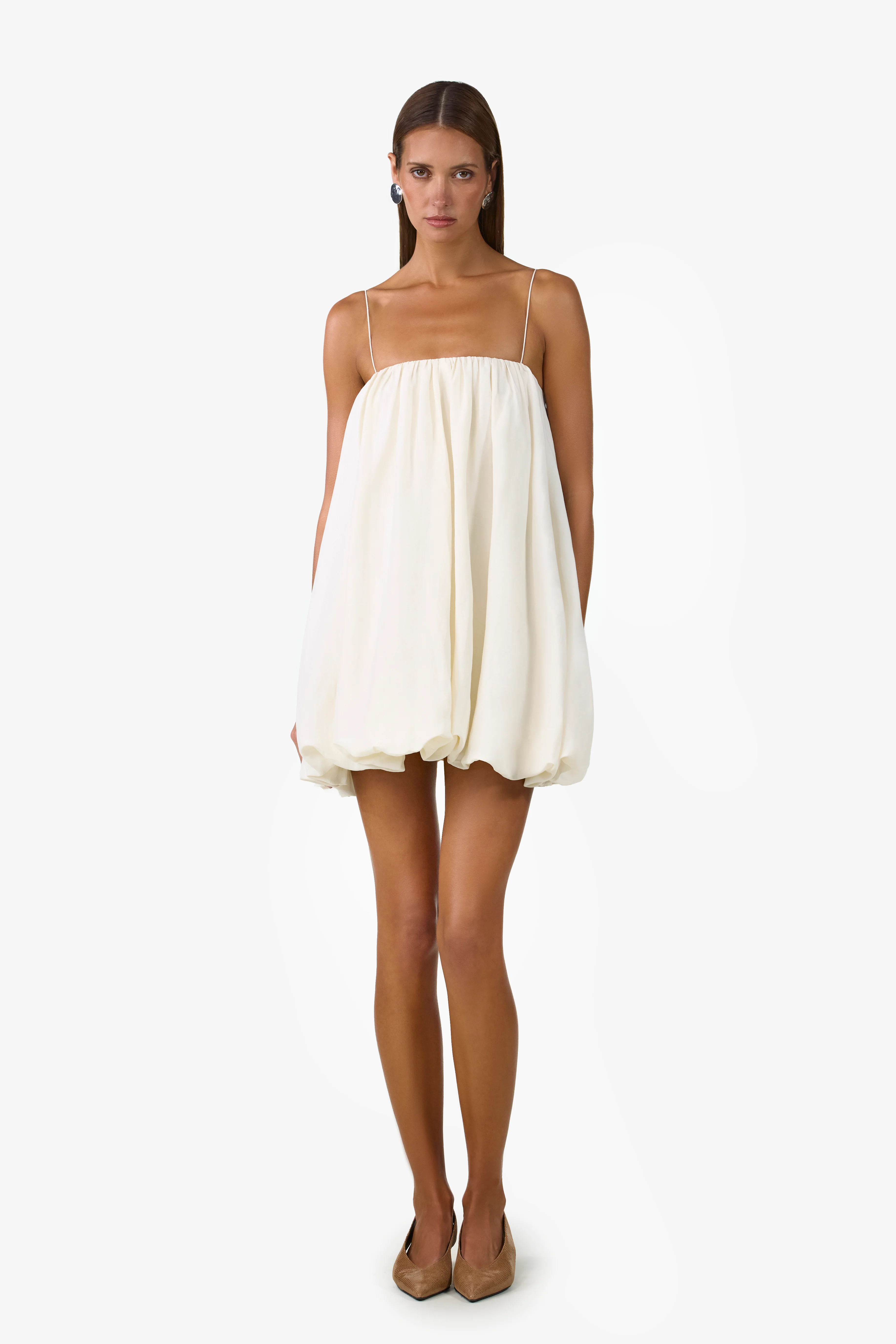 2306-bubble-mini-dress-cream-1.webp Bubble Mini Dress (Cream)