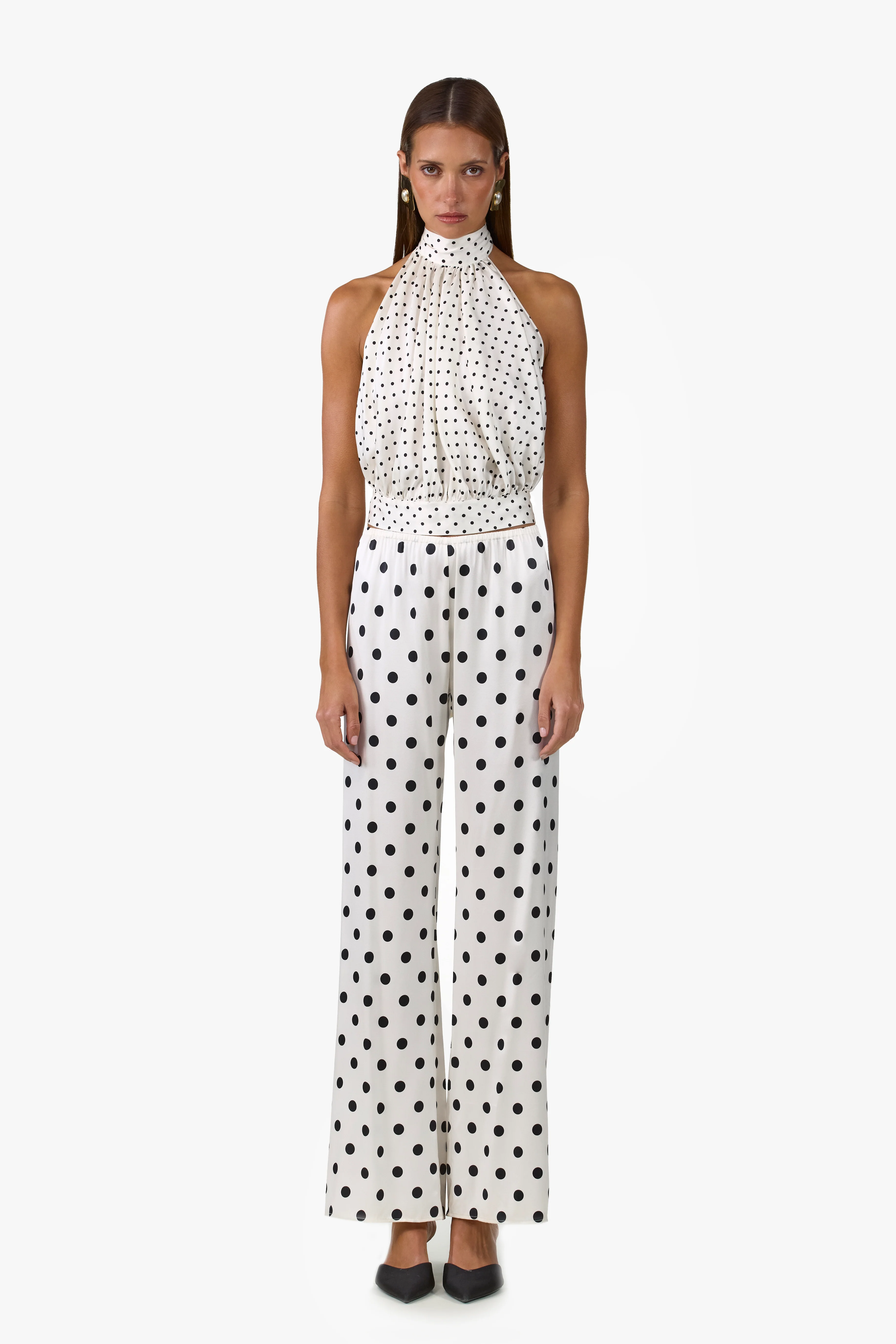 2335-silk-halter-top-cream-black-polka-dot-1.webp Silk Halter Top (Cream Black Polka Dot)