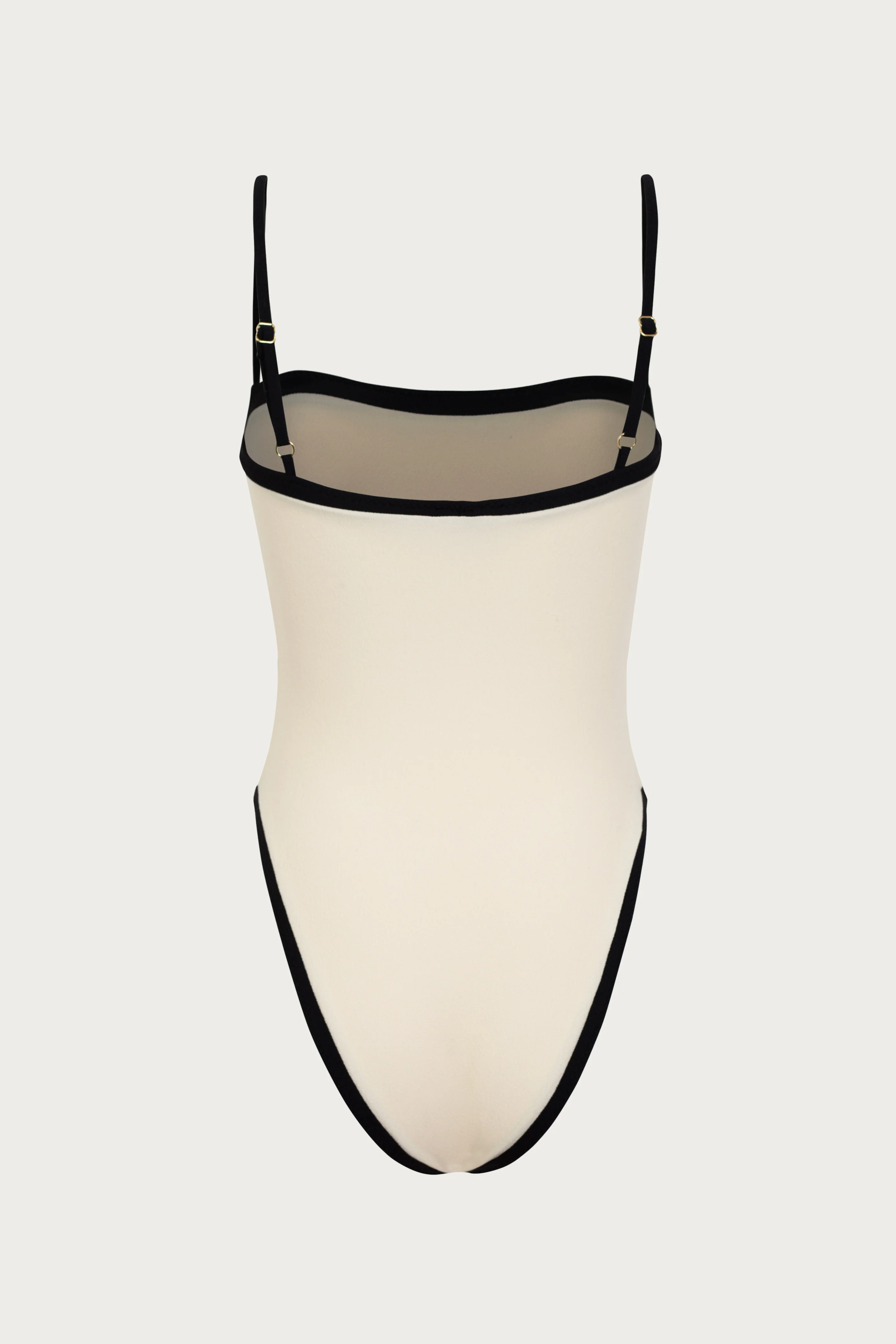 Colorblock One Piece (Faux Suede Cream/Black)