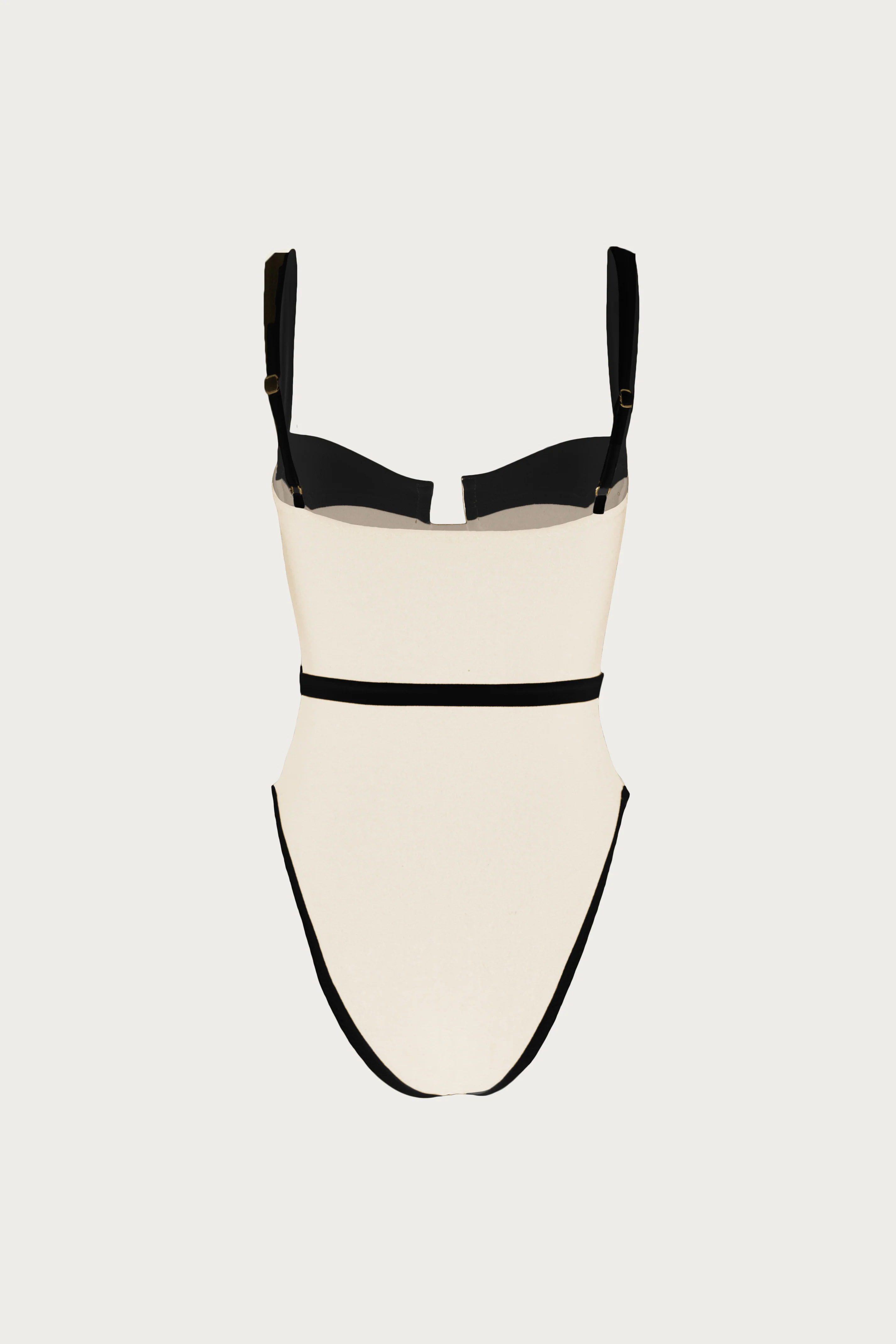 Western One Piece (Faux Suede Cream/Black)