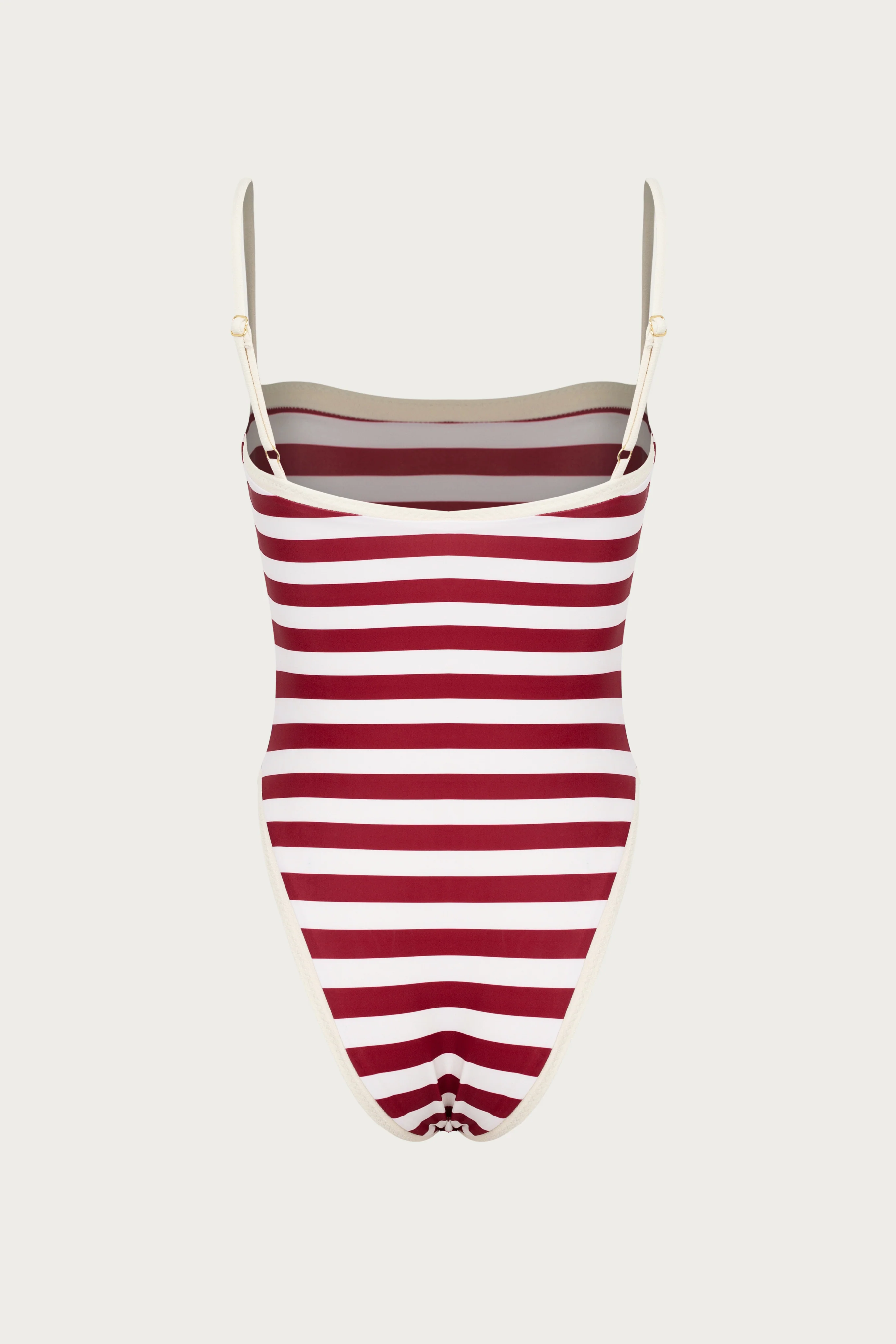 Colorblock One Piece (Burgundy Stripe)