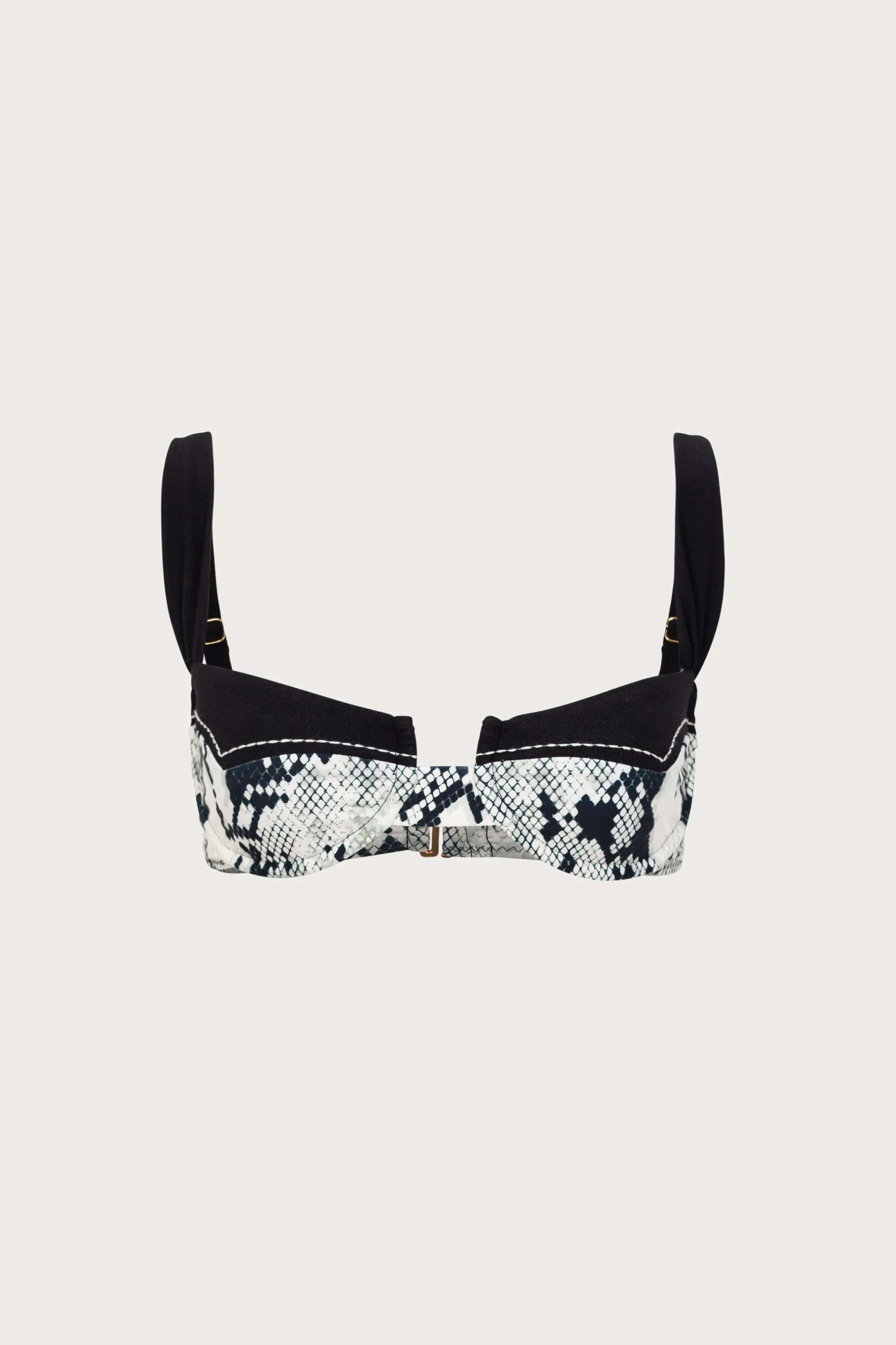2911-western-underwire-top-python-faux-suede-black-1.webp Western Underwire Top (Python/Faux Suede Black)