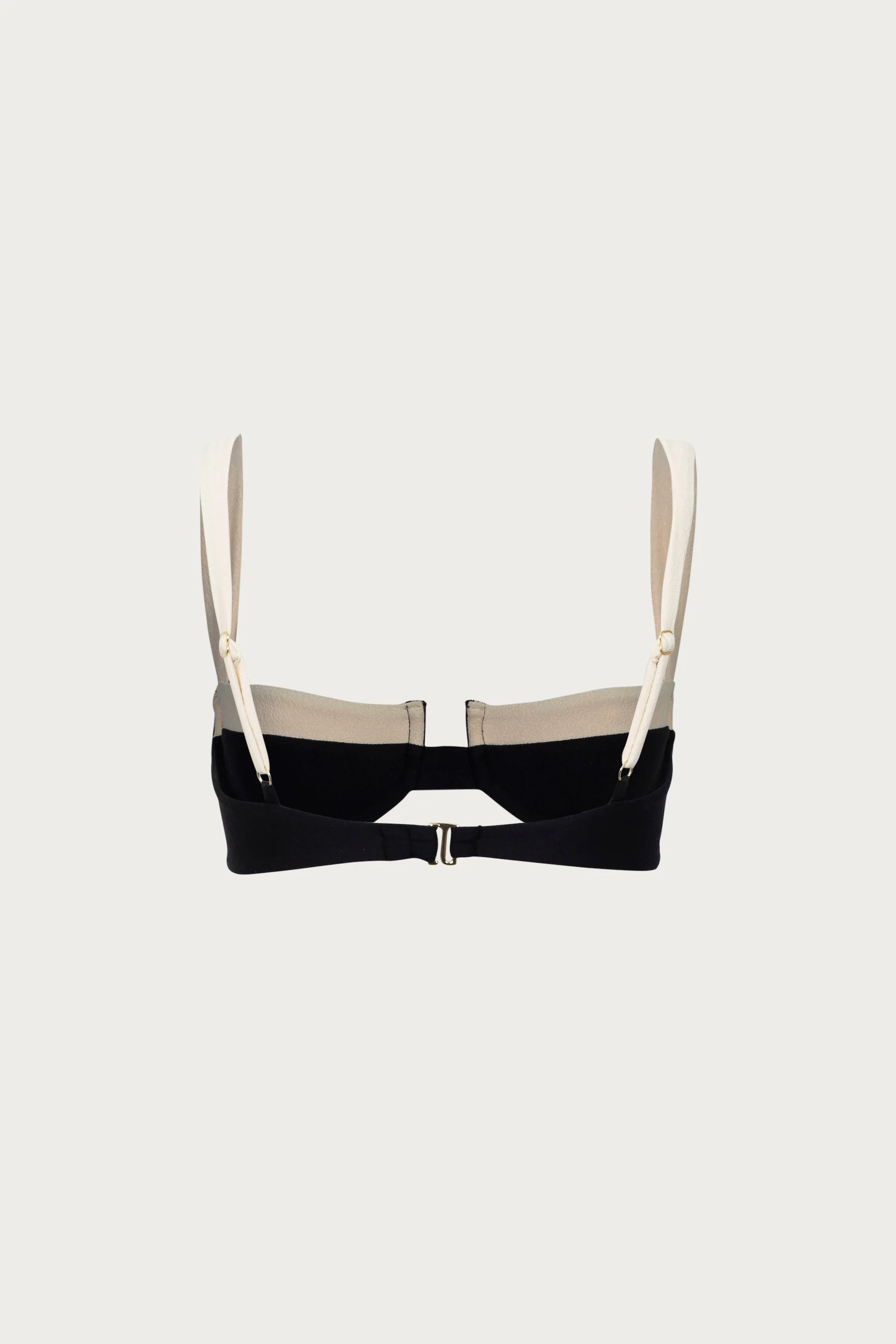 Underwire Top (Faux Suede Black/Cream)