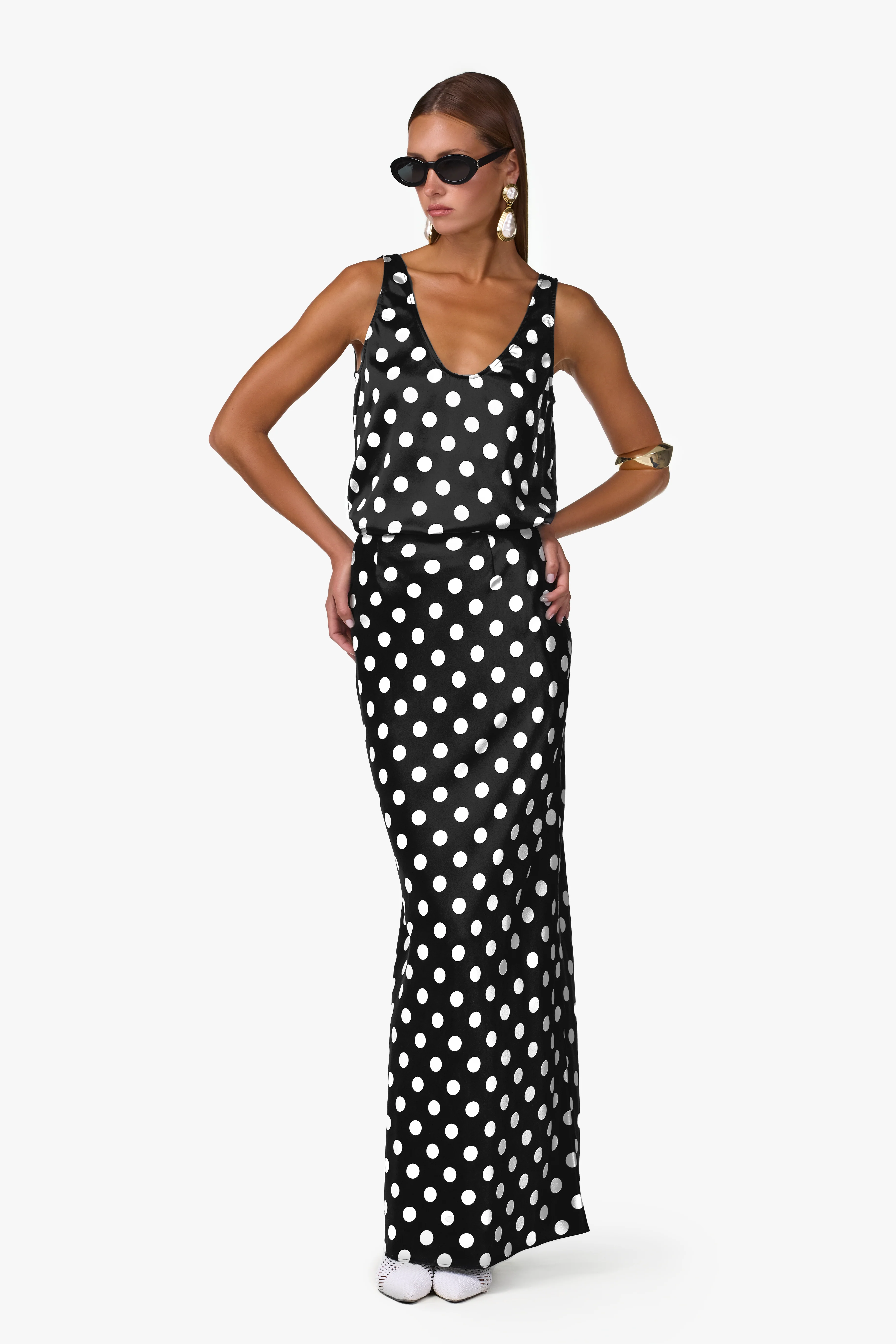 337-silk-maxi-skirt-black-polka-dot-1.webp Silk Maxi Skirt (Black Polka Dot)