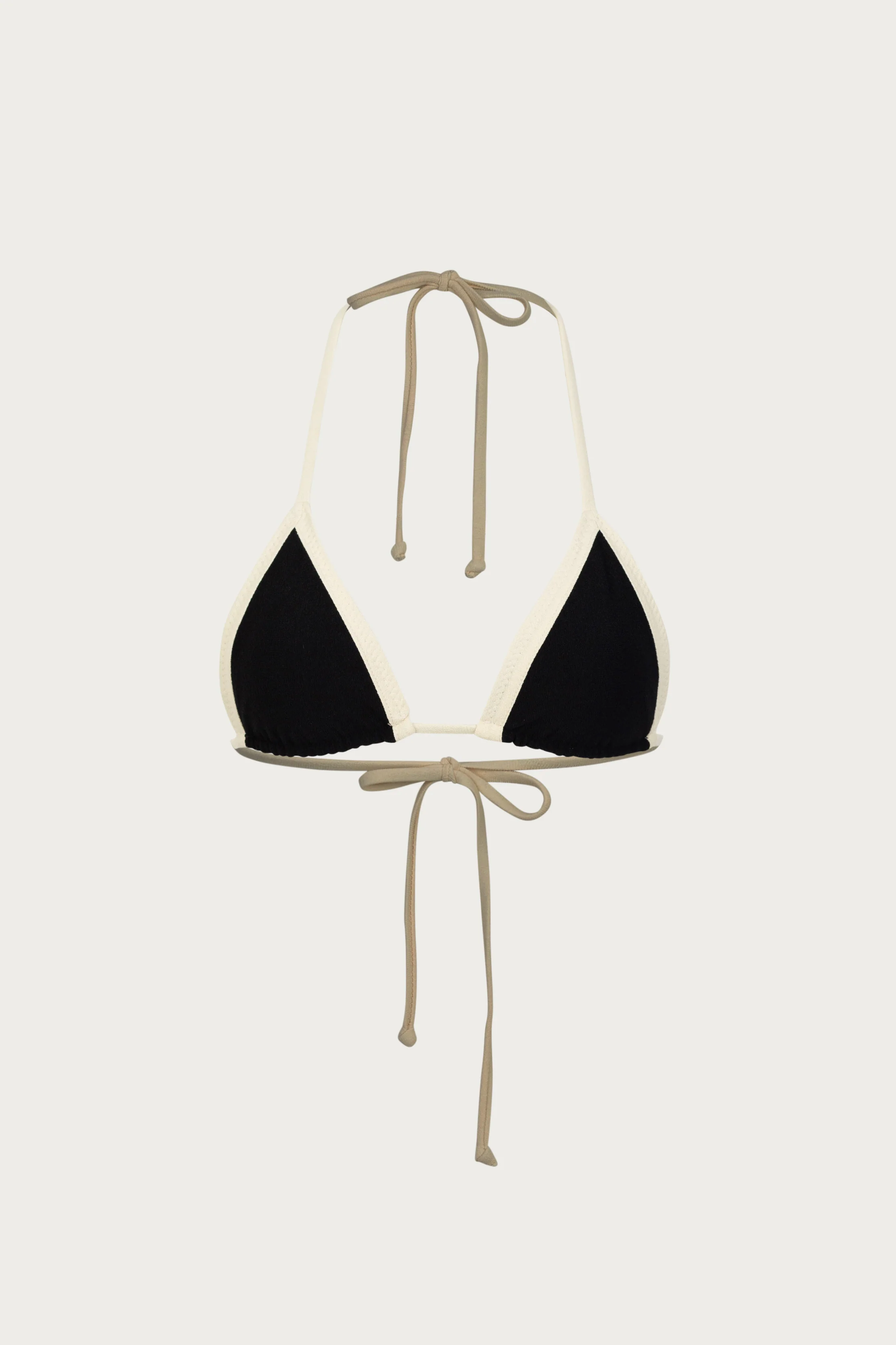 Triangle Top (Faux Suede Black/Cream)