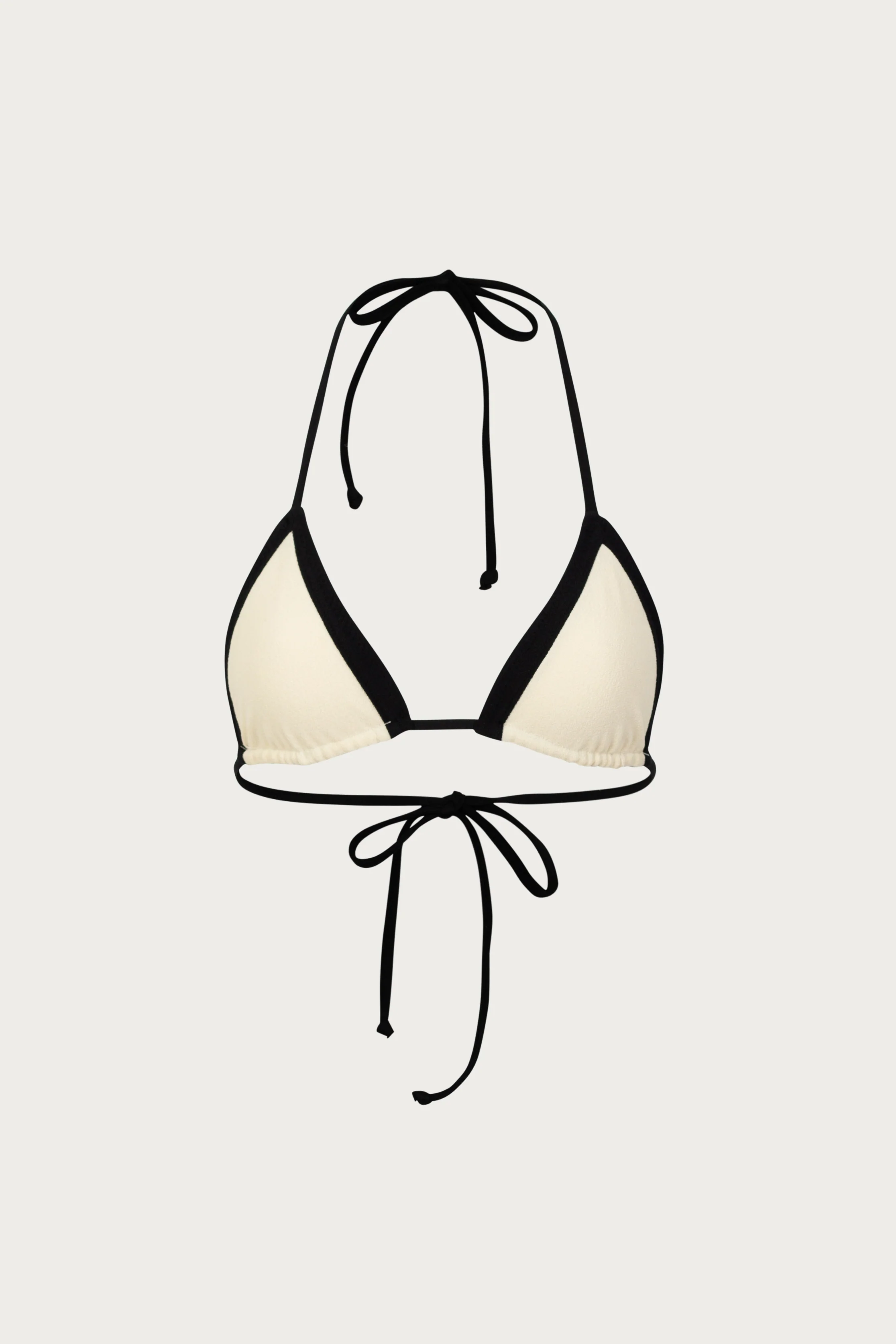 Triangle Top (Faux Suede Cream/Black)