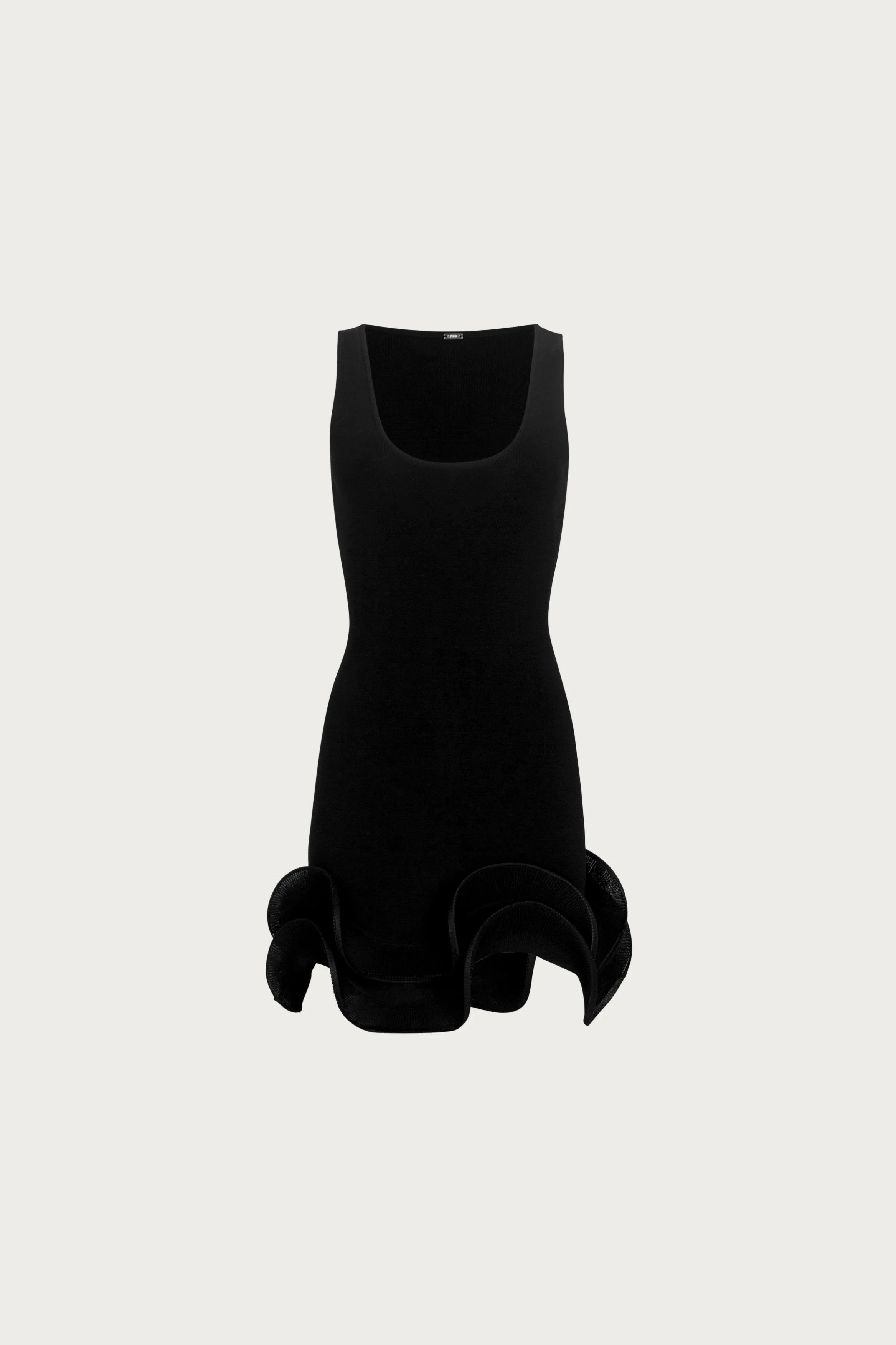 359-double-ruffle-hem-mini-dress-black-1.webp Double Ruffle Hem Mini Dress (Black)