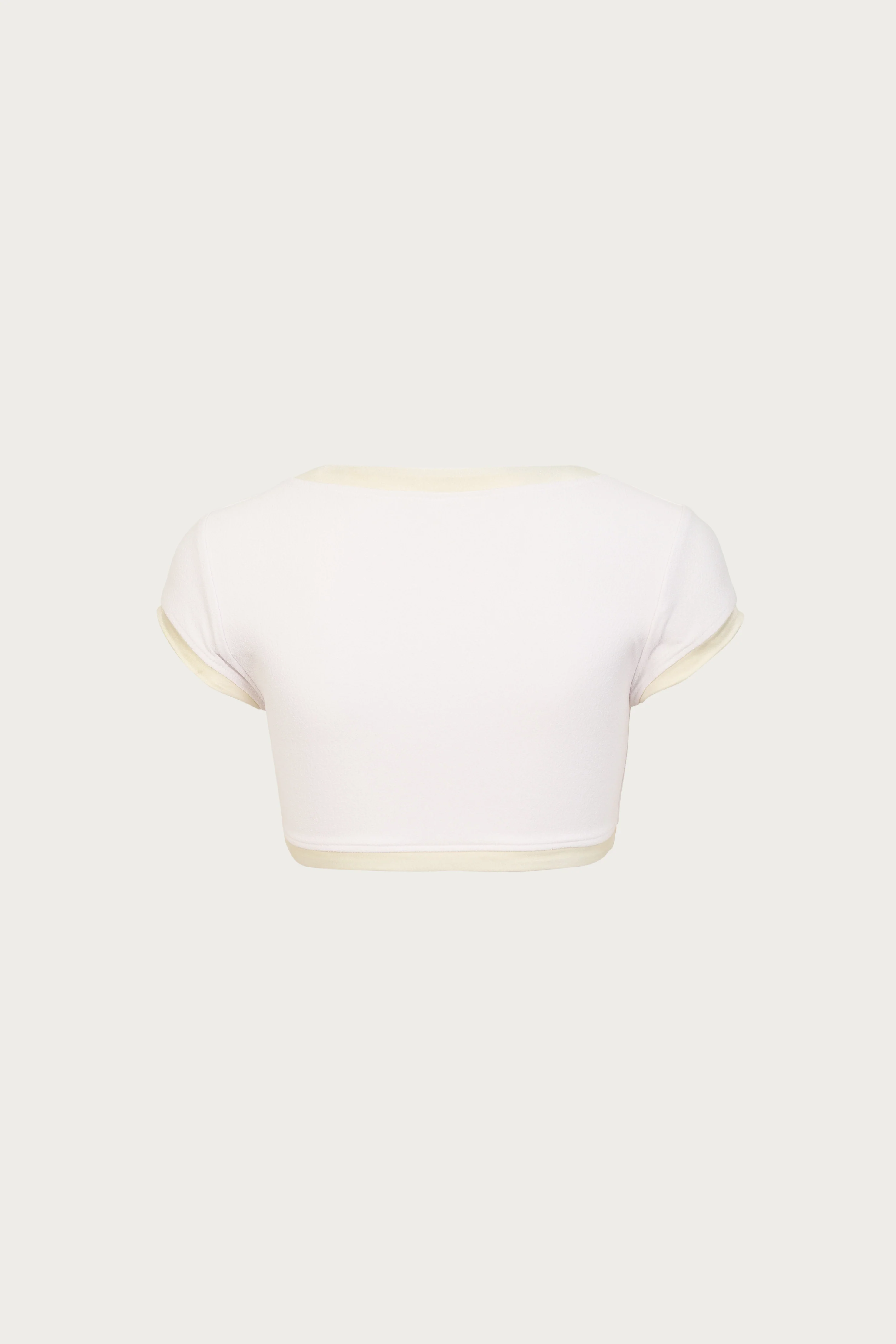 The Grace Top (Faux Suede White/Cream)