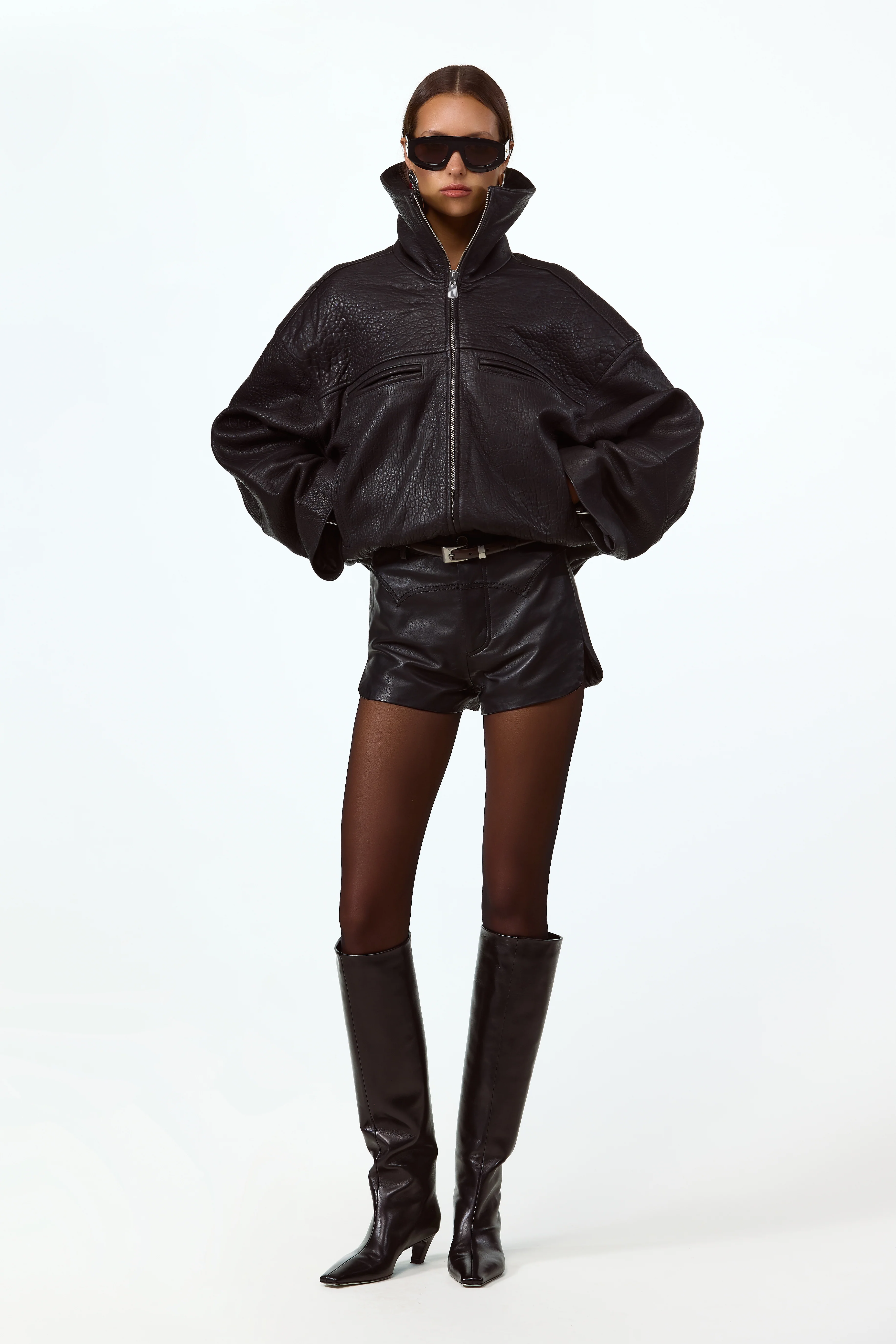 707-the-leather-bomber-jacket-black-1.webp The Leather Bomber Jacket (Black)