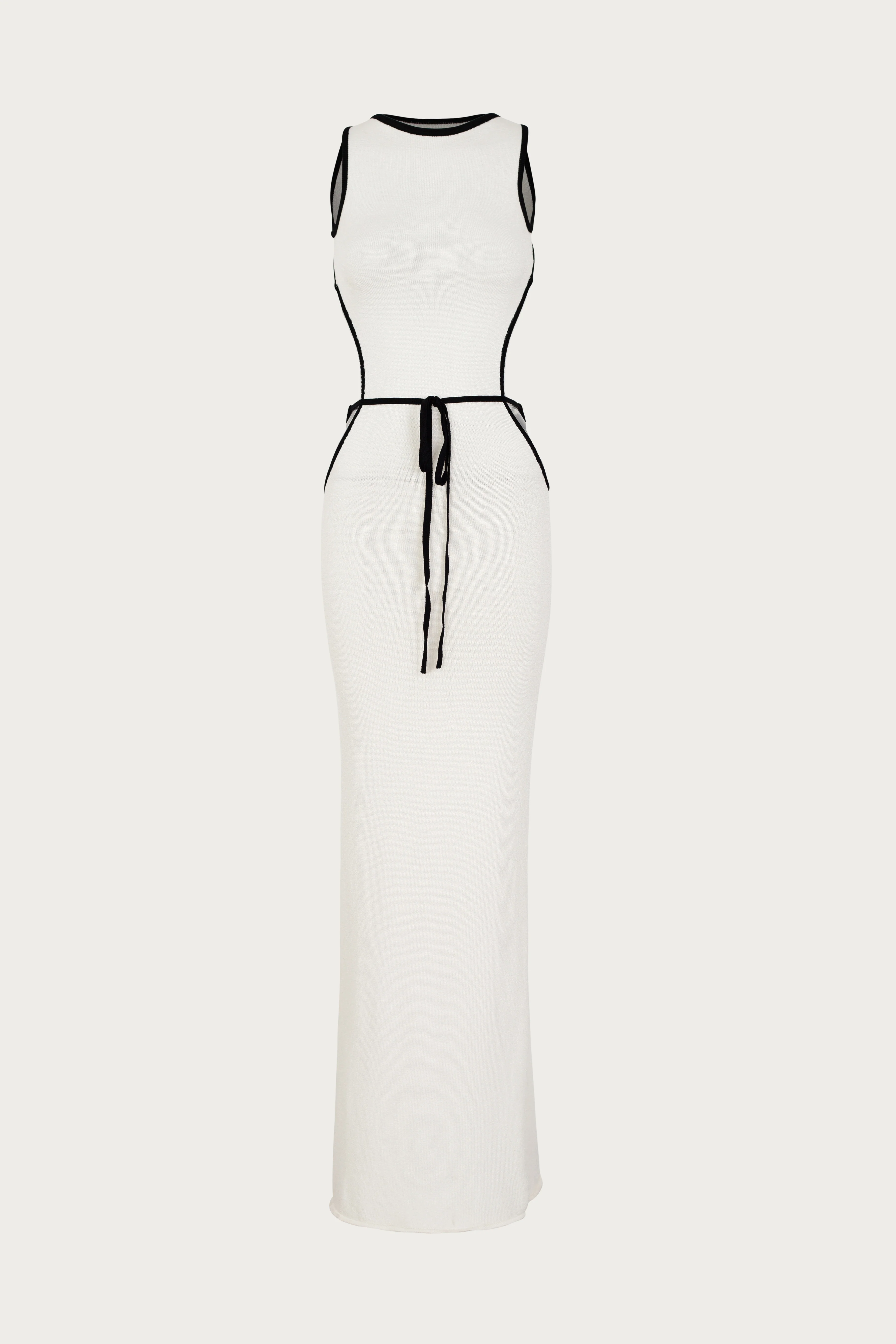745-tie-maxi-dress-cream-black-1.webp Tie Maxi Dress (Cream/Black)