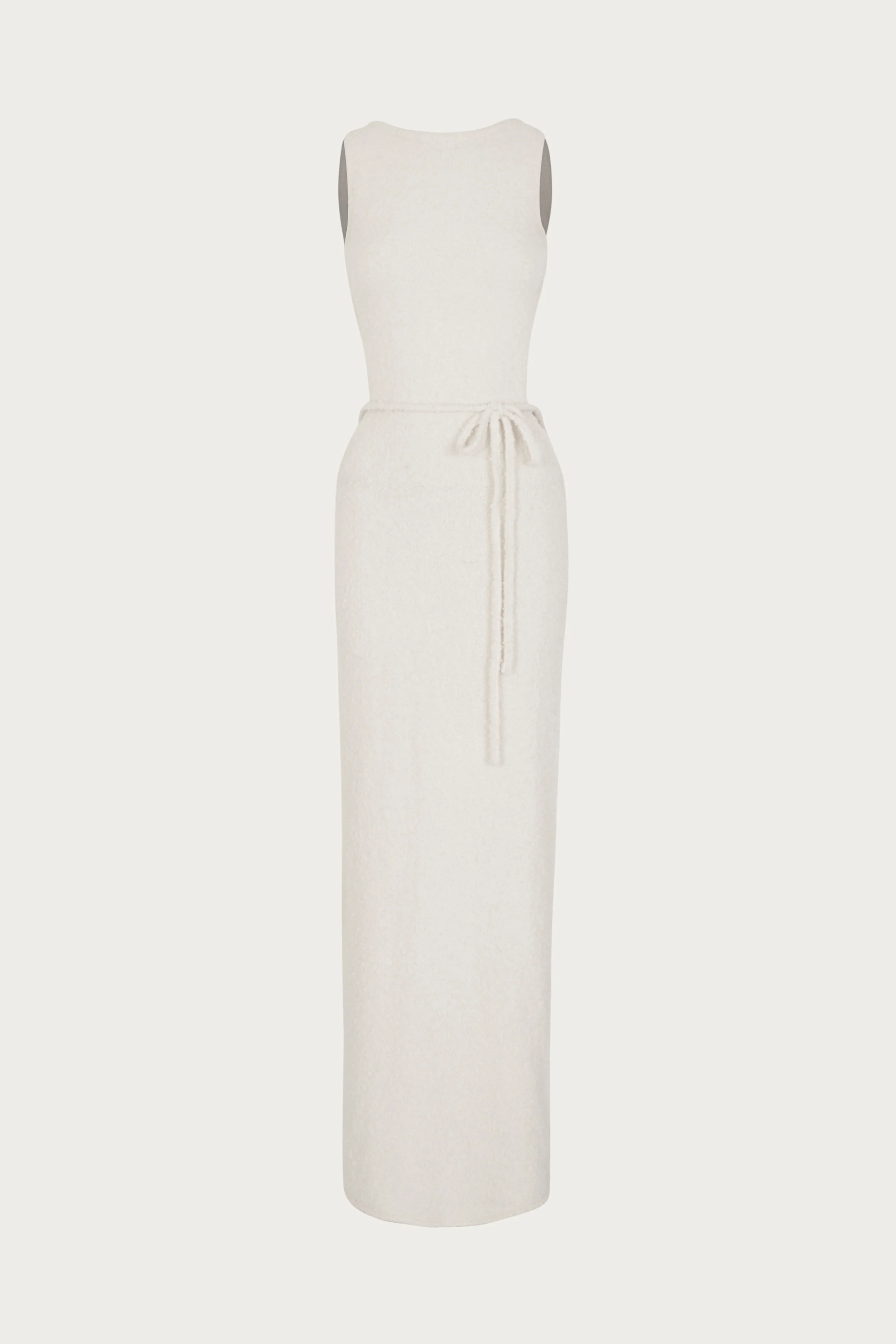 796-tie-maxi-dress-white-boucle-1.webp Tie Maxi Dress (White Bouclé)