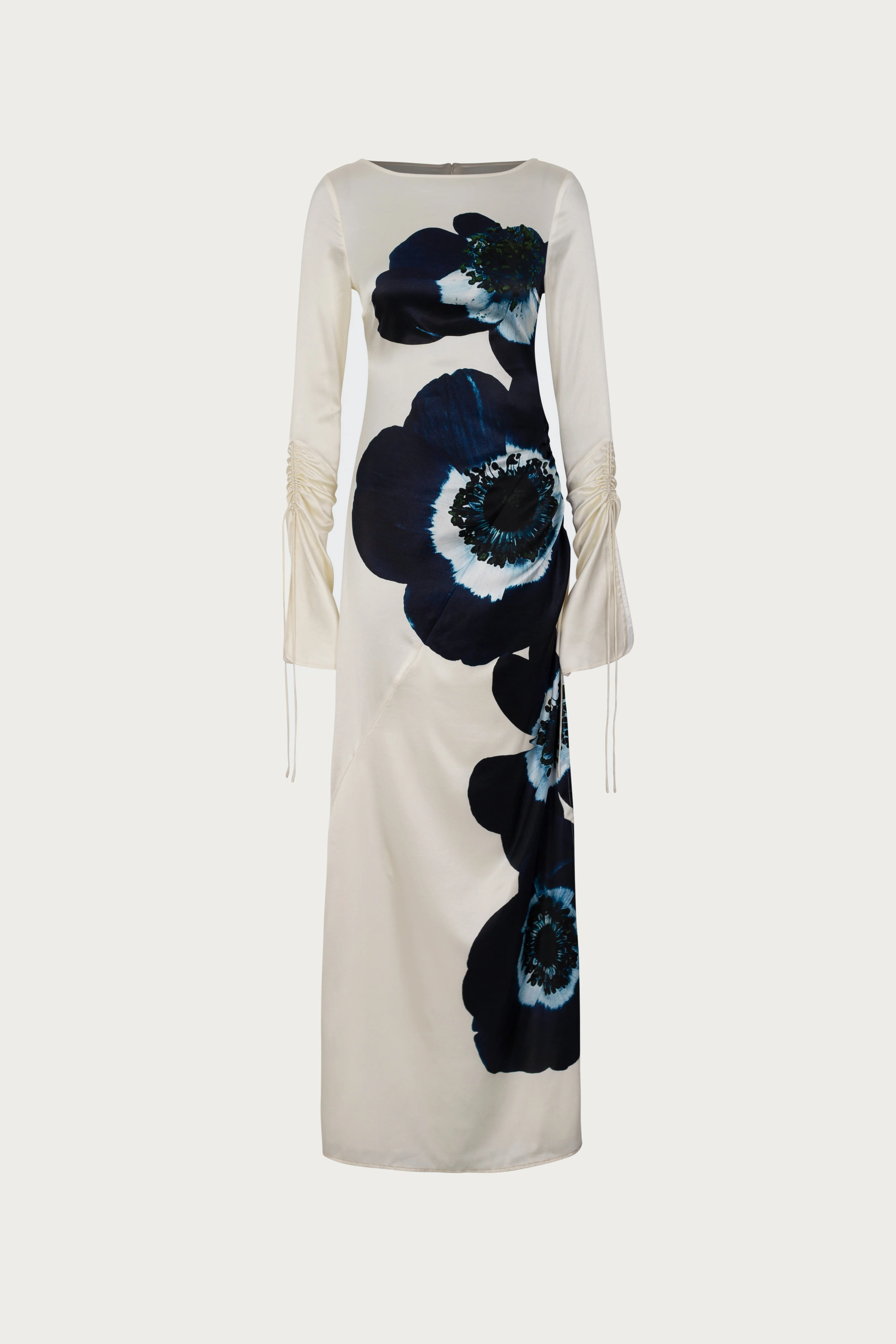 873-silk-floral-gown-cream-navy-1.webp Silk Floral Gown (Cream/Navy)