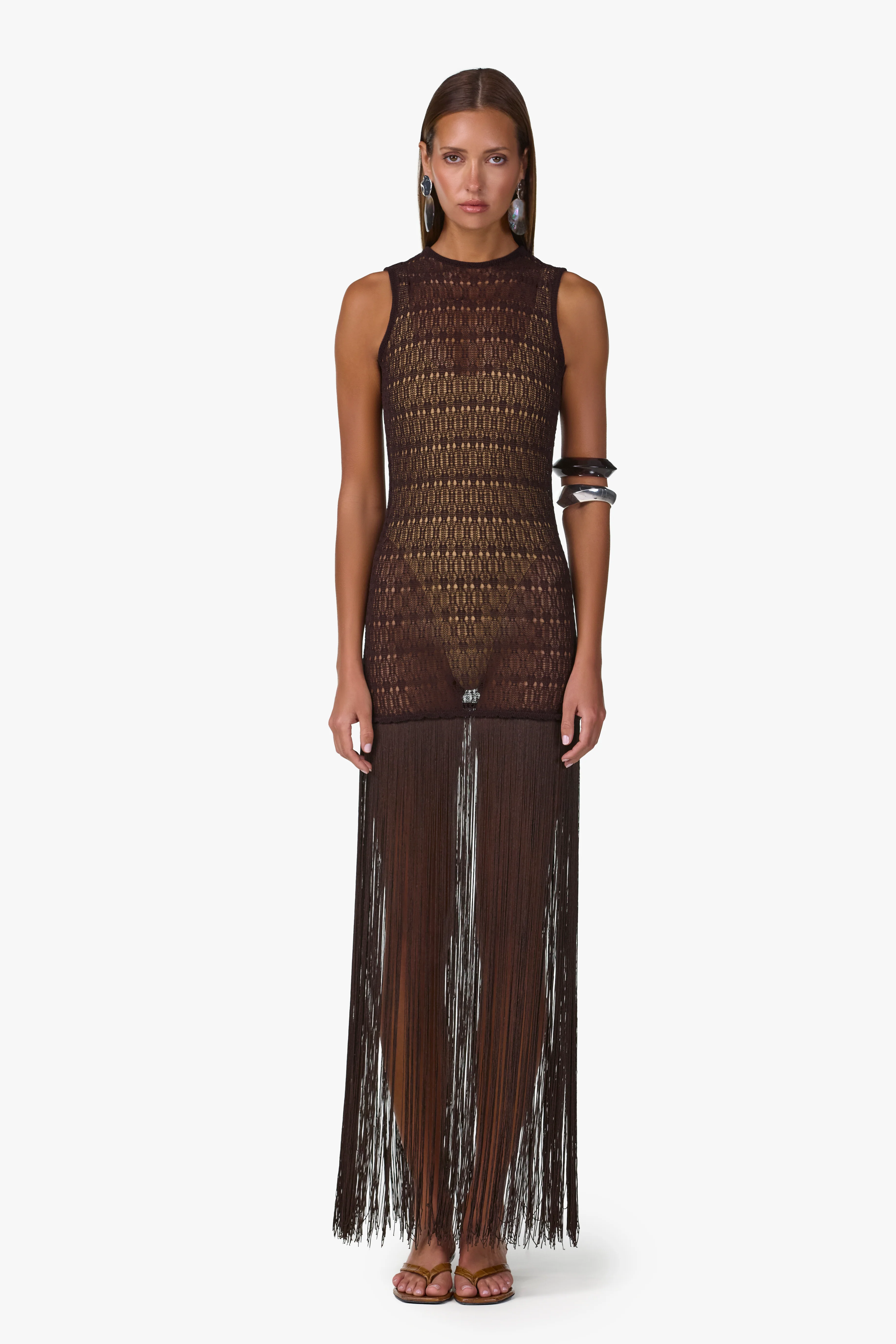 883-fringe-knit-maxi-dress-chocolate-brown-1.webp Fringe Knit Maxi Dress (Chocolate Brown)