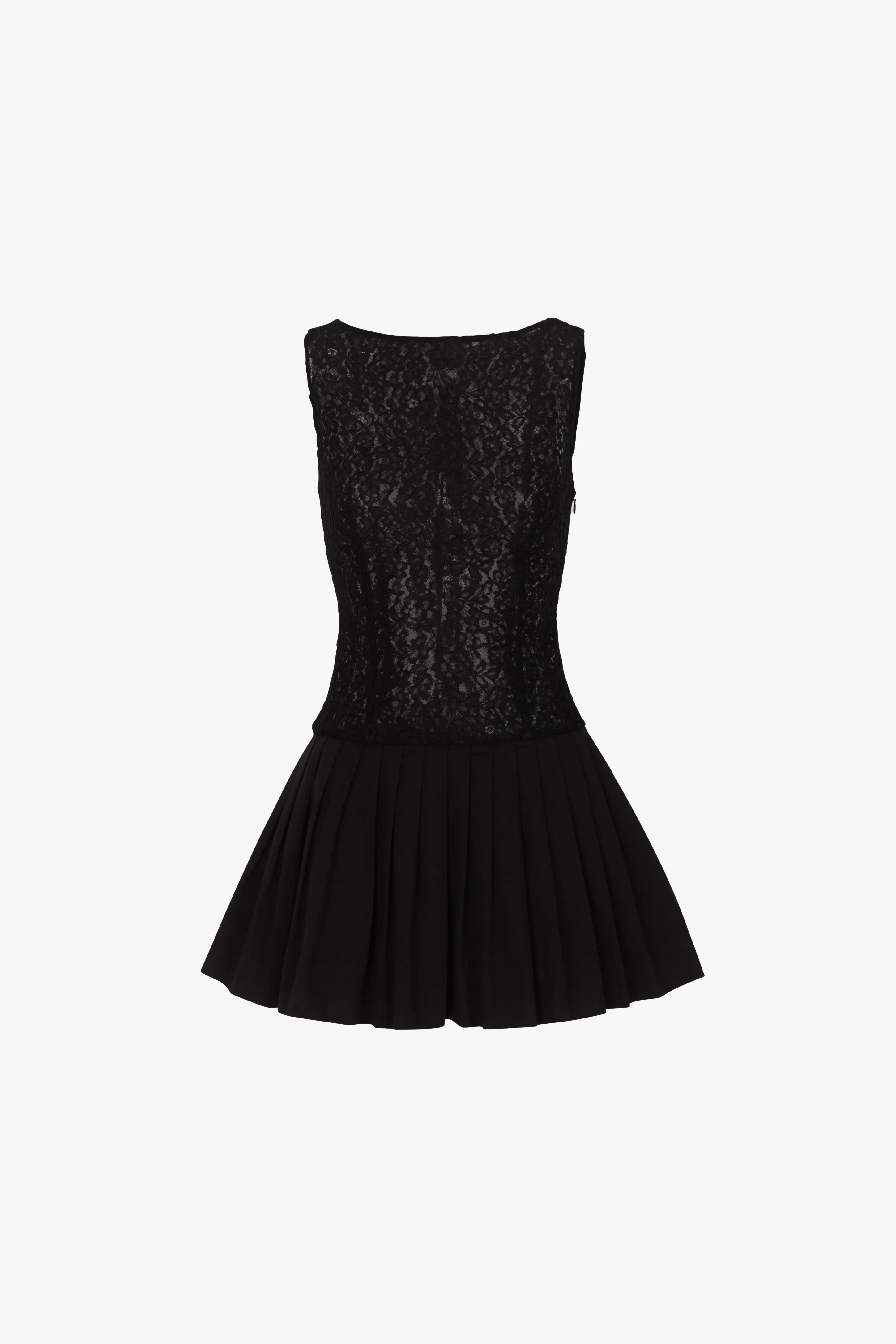 933-lace-poplin-mini-dress-black-1.webp Lace Poplin Mini Dress (Black)